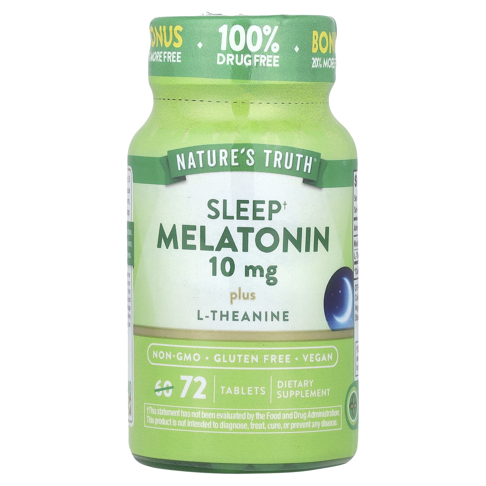 Nature's Truth Sleep Melatonin Plus L-Theanine – 72 comprimés — Tunisie