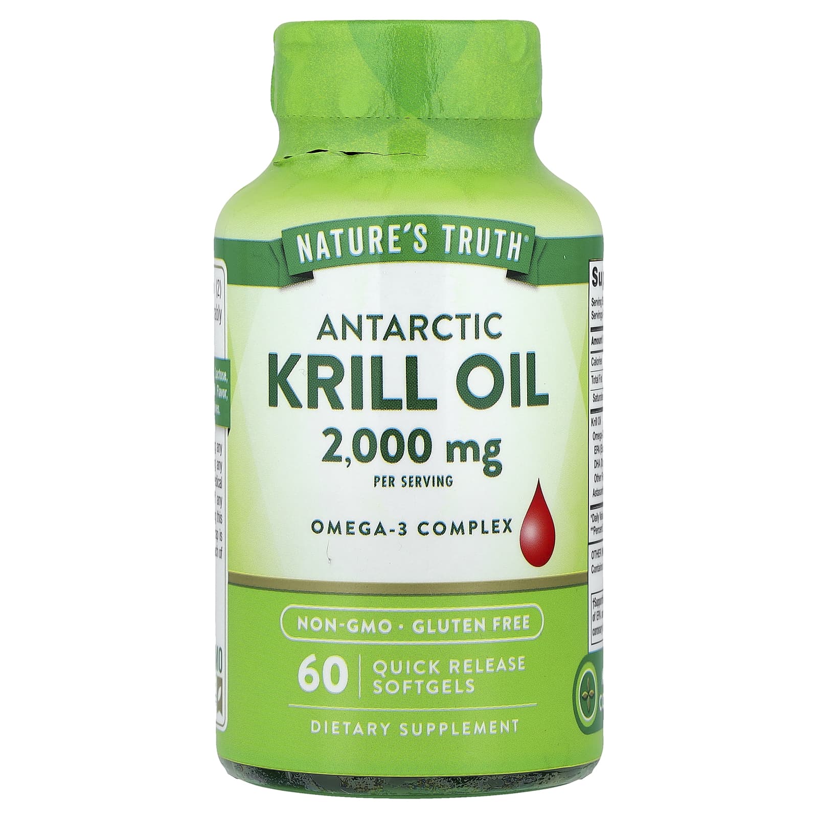 Nature's Truth Antarctic Krill Oil, 60 Quick Release Softgels (1, 000 mg per Softgel) — Tunisie