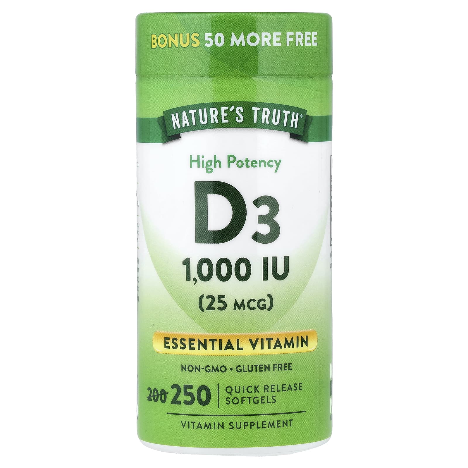 Nature's Truth Vitamin D3, High Potency – 25 µg — Tunisie