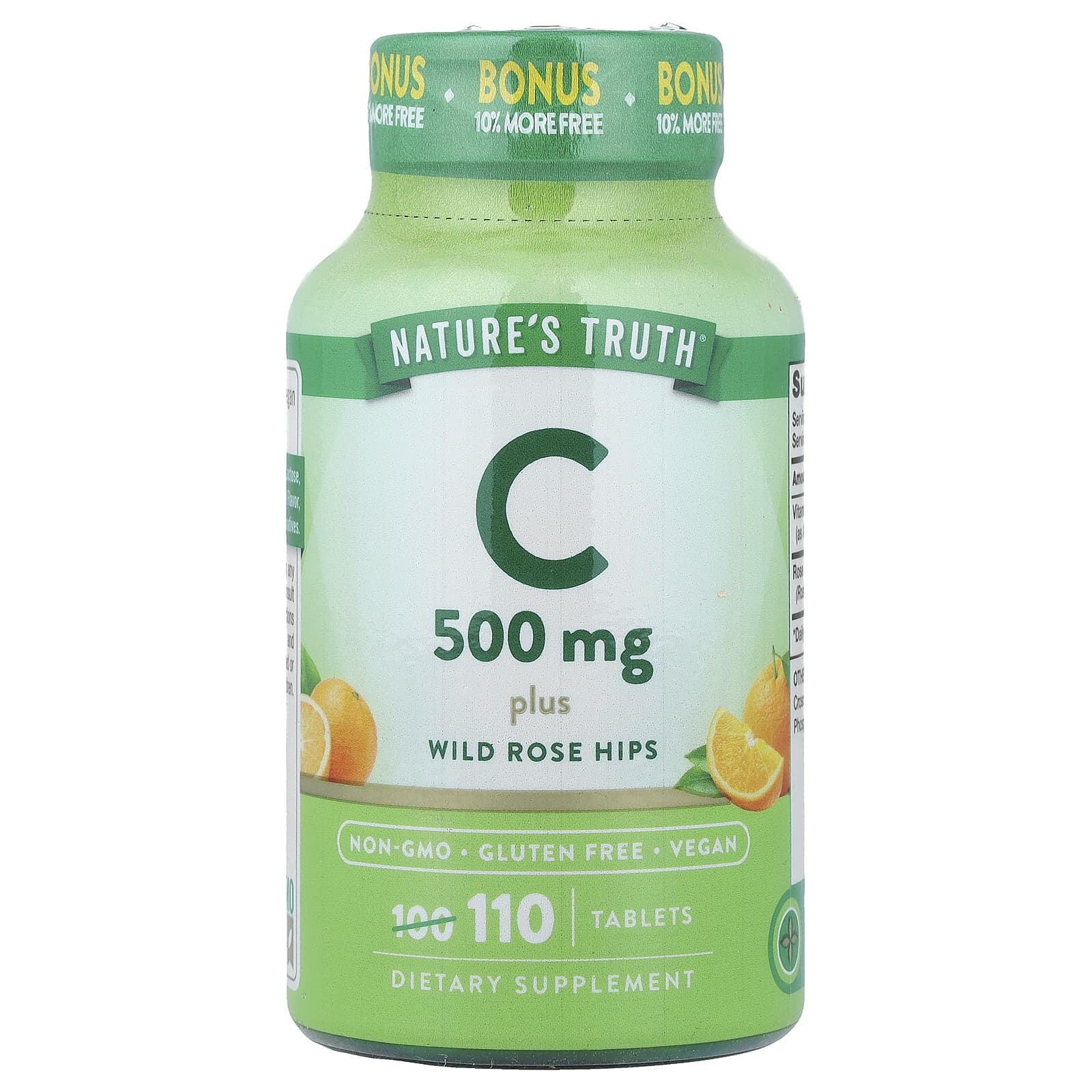 Nature's Truth Vitamin C Plus Wild Rose Hips – 110 comprimés — Tunisie