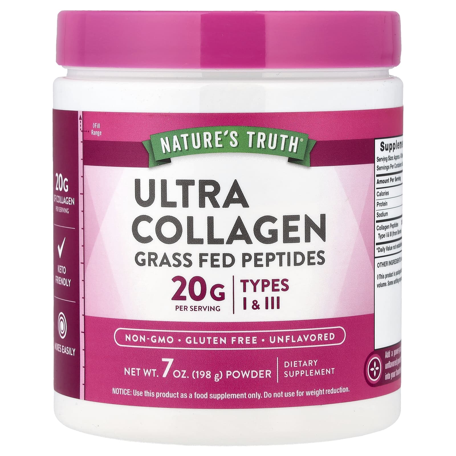 Nature's Truth Ultra Collagen Powder – Sans arôme – 198 g — Tunisie