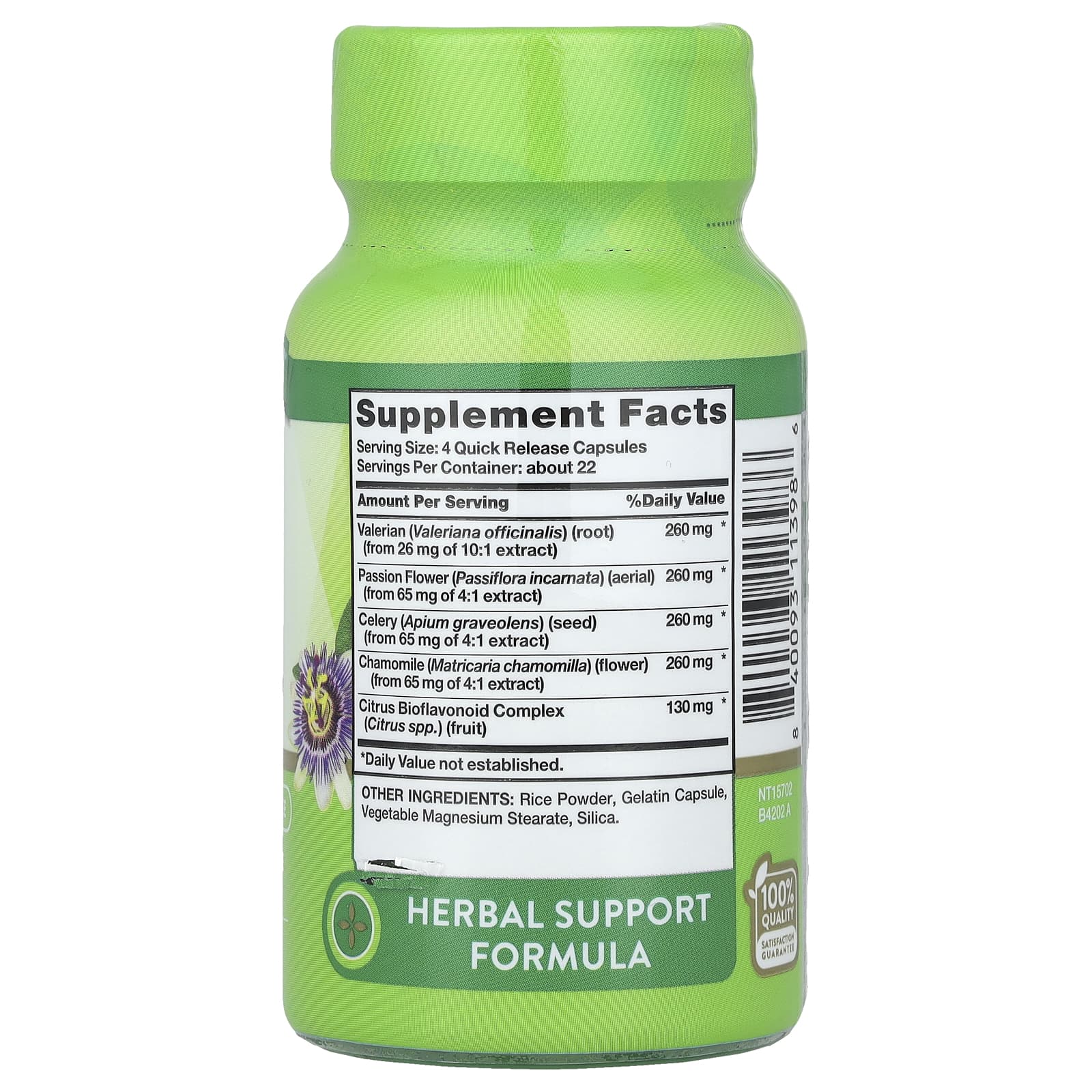 Nature's Truth Calm Caps Plus Passion Flower & Chamomile, 90 Quick Release Capsules — photo 2 sur 2
