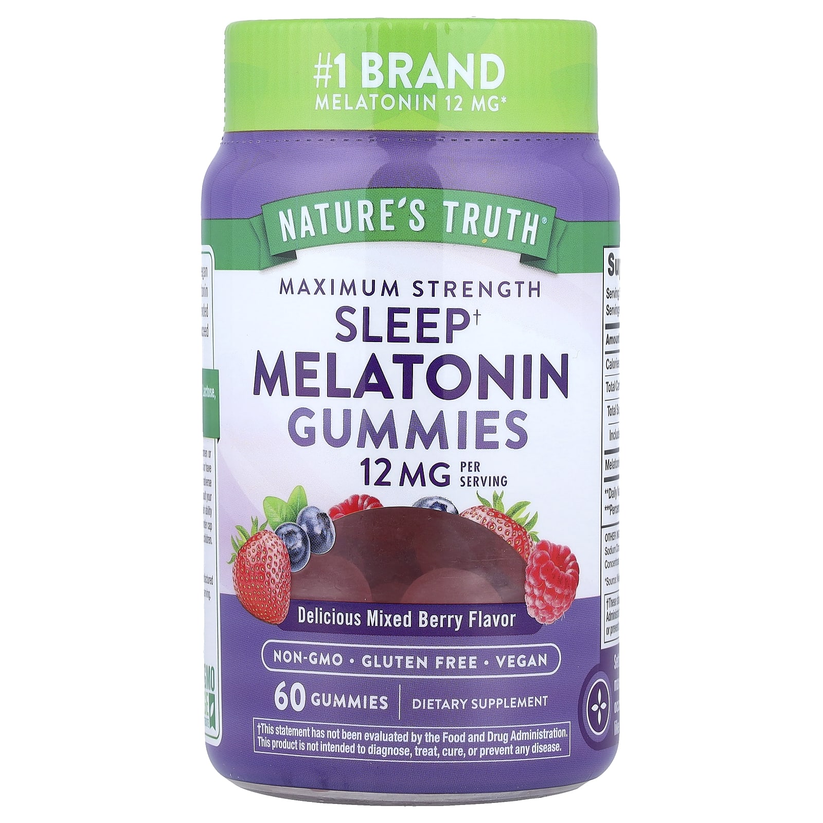 Nature's Truth Sleep Melatonin Gummies – Delicious Mixed Berry – 6 mg – 60 gommes — Tunisie