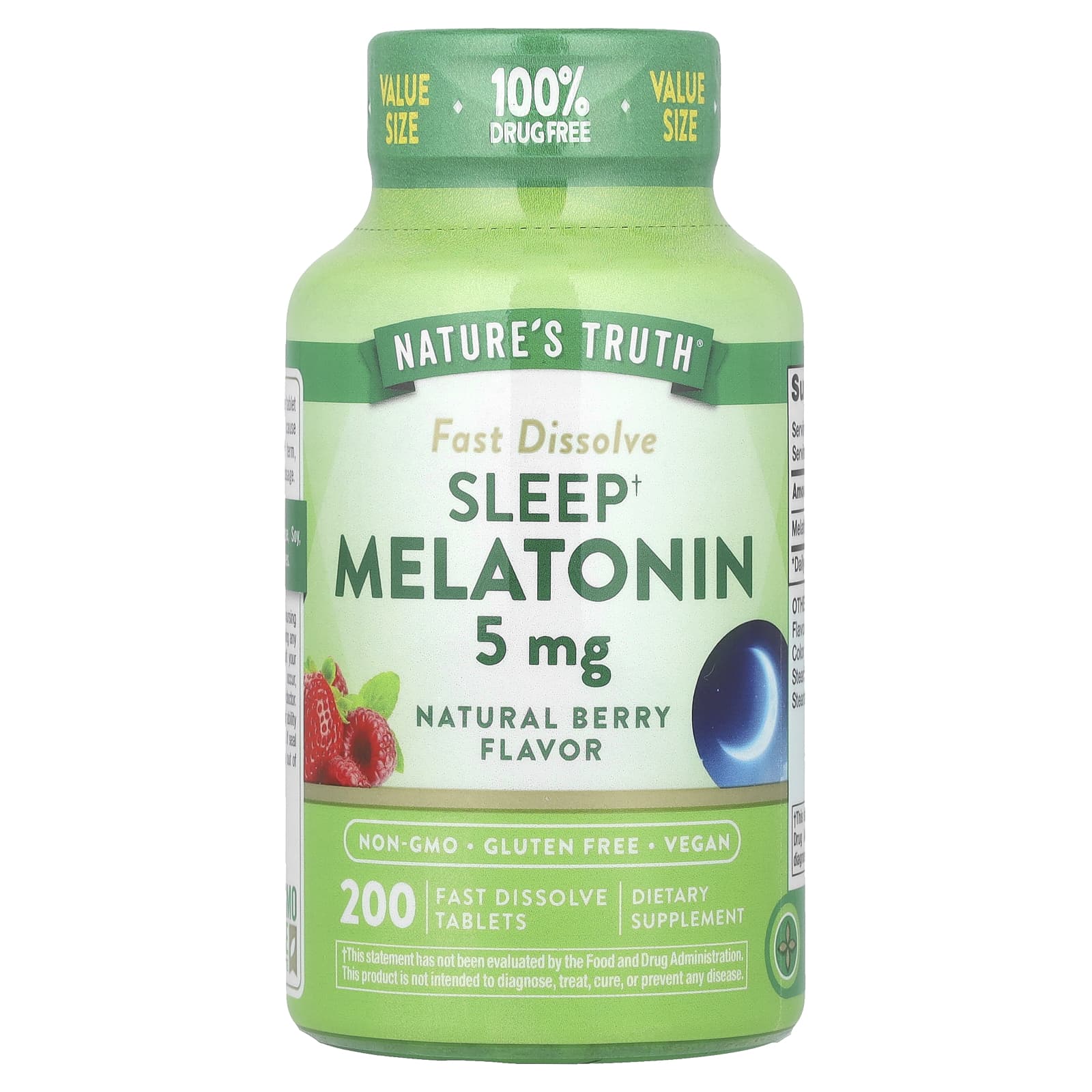 Nature's Truth Sleep Melatonin – Natural Berry – 200 comprimés – 5 mg — Tunisie