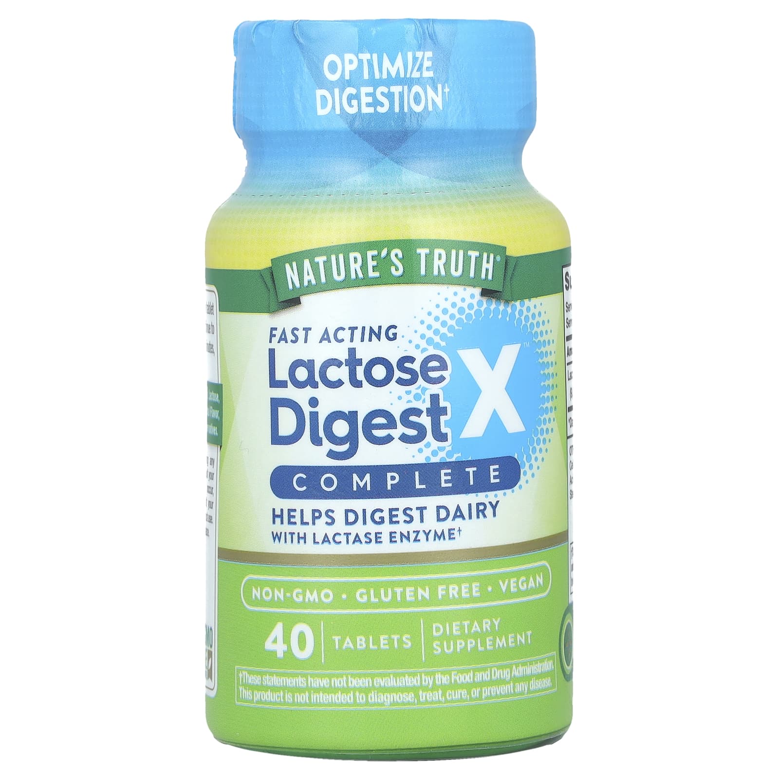 Nature's Truth Fast Acting Lactose Digest X Complete – 40 comprimés — Tunisie