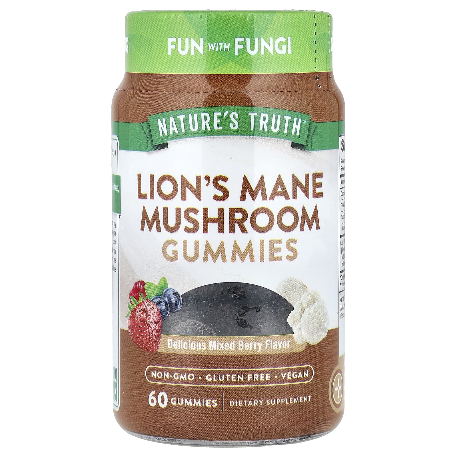 Nature's Truth Lion's Mane Mushroom Gummies – Delicious Mixed Berry – 60 gommes — Tunisie