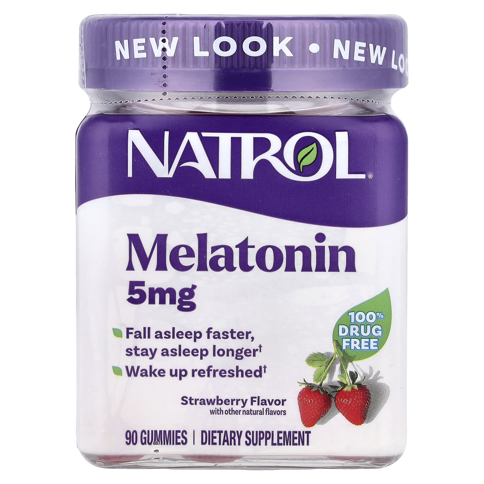 Natrol Melatonin Gummies – Strawberry – 90 gommes — Tunisie