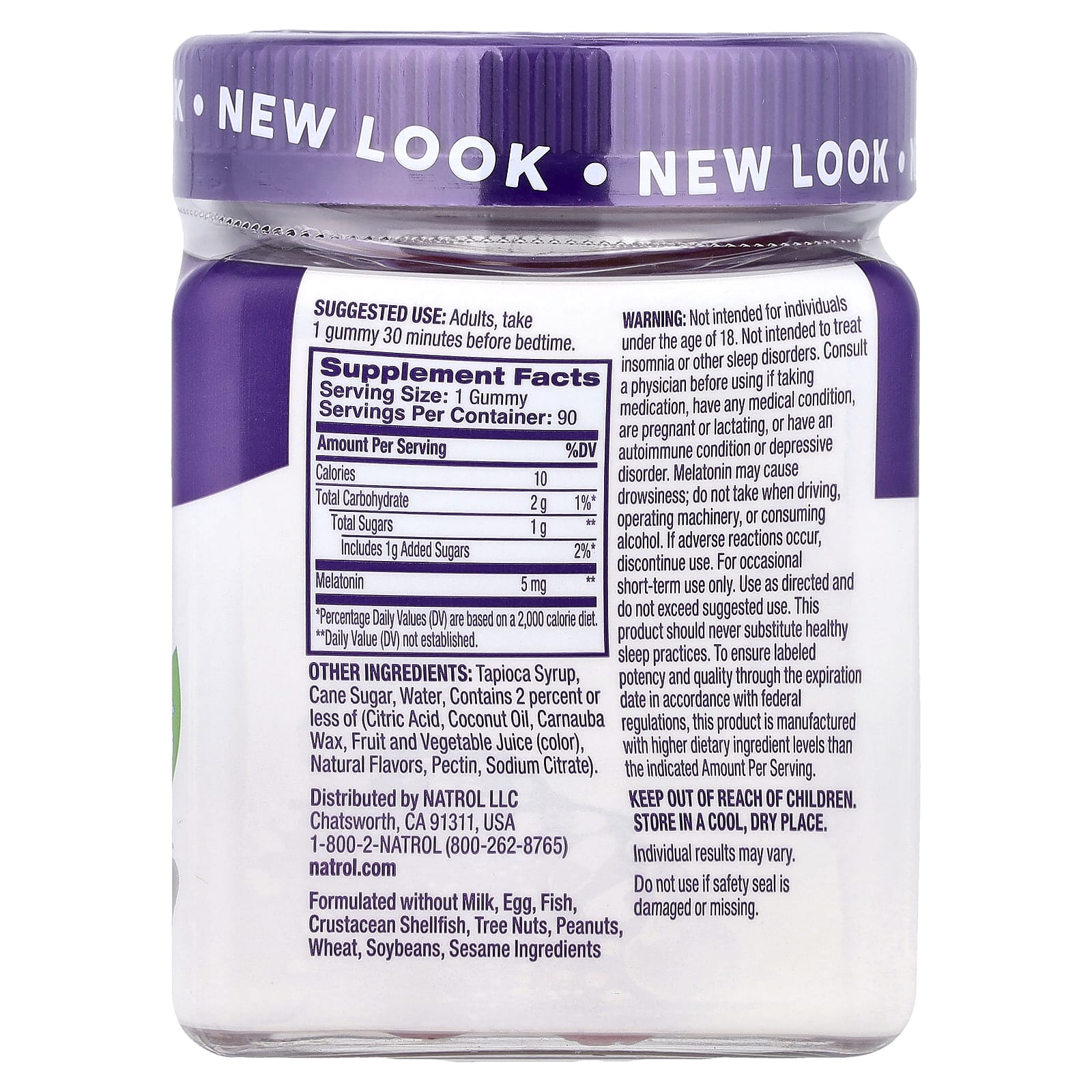 Natrol Melatonin Gummies – Strawberry – 90 gommes — photo 2 sur 2