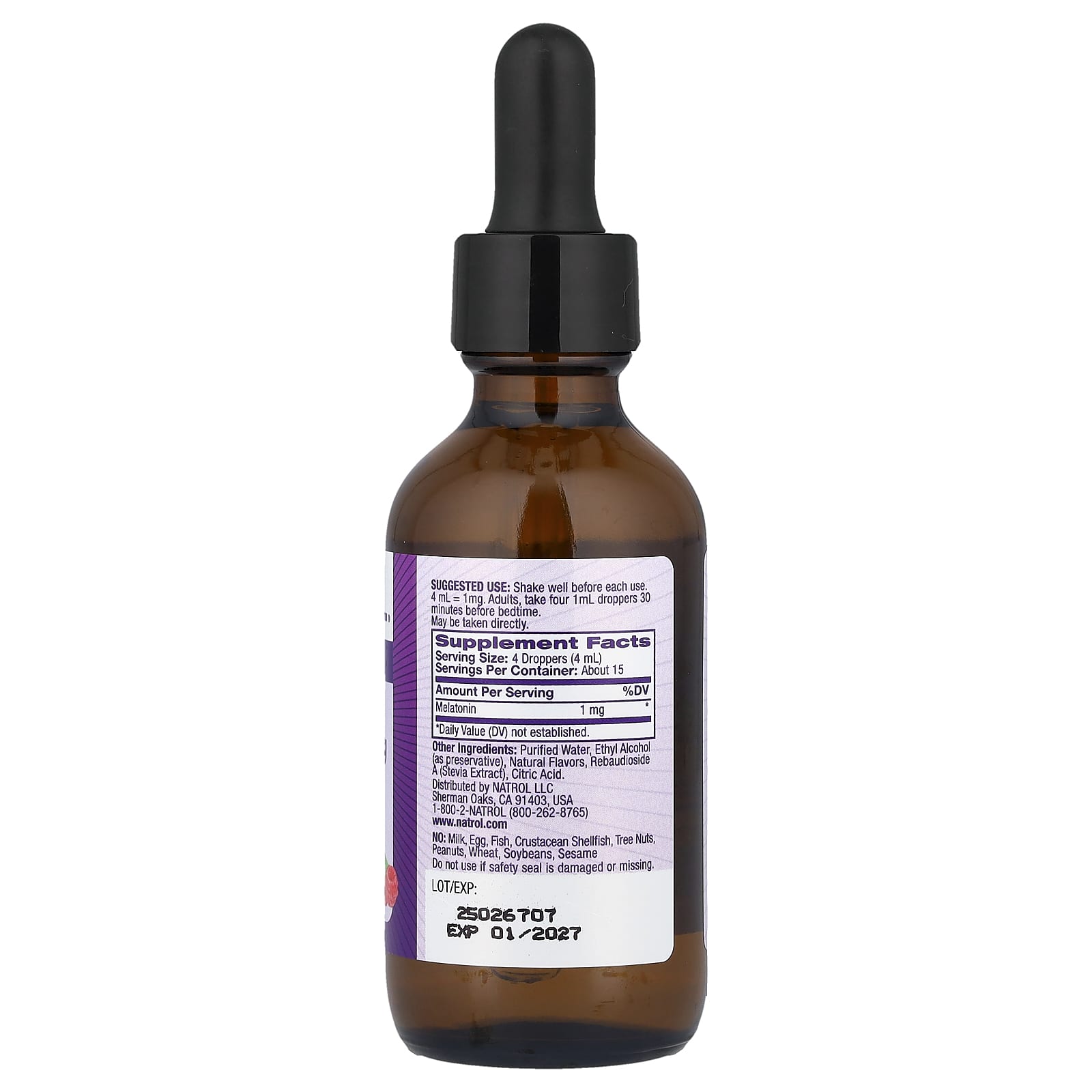 Natrol Liquid Melatonin – Berry – 60 ml — photo 2 sur 2