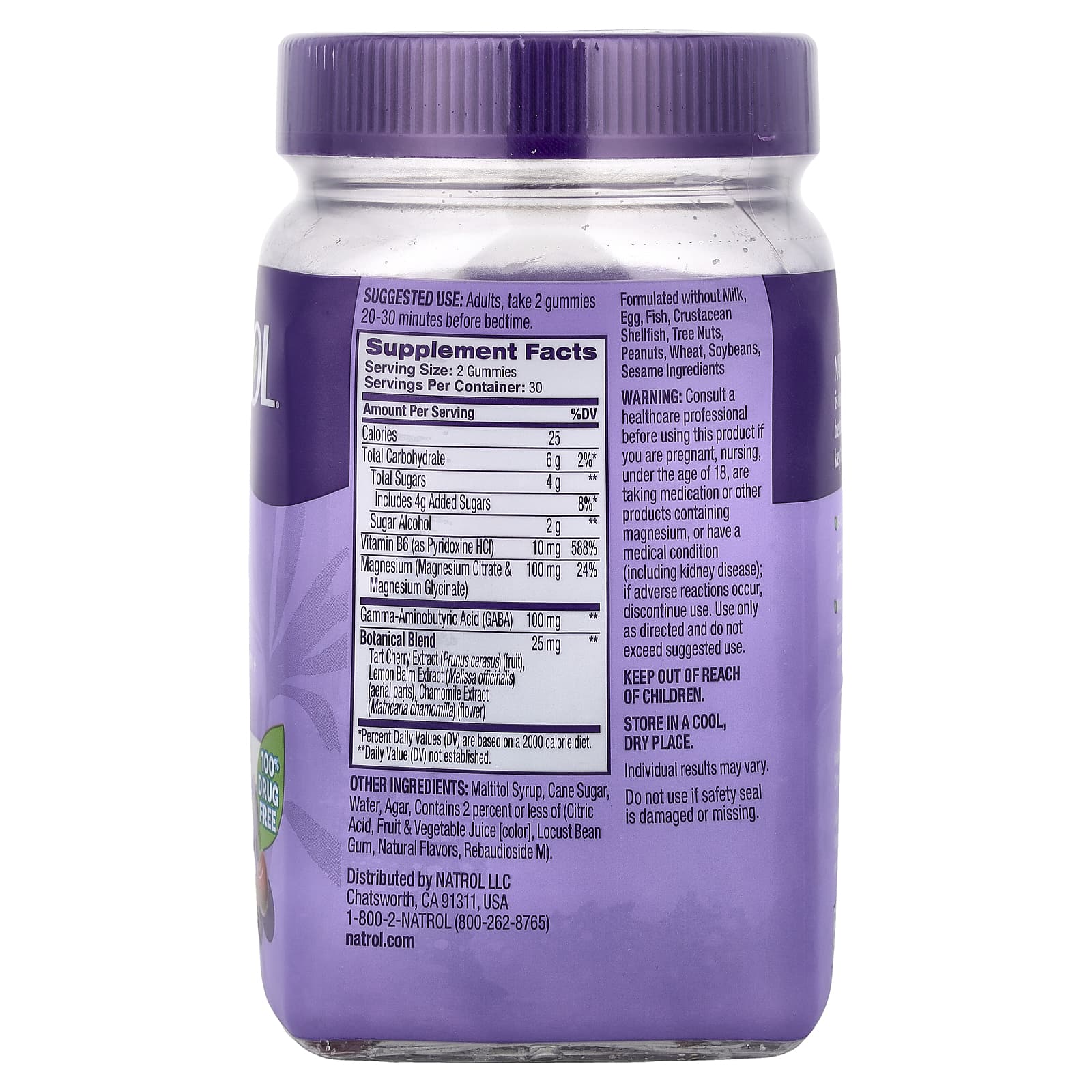 Natrol Sleep & Restore Gummies, Melatonin Free – Cherry – 60 gommes — photo 2 sur 2