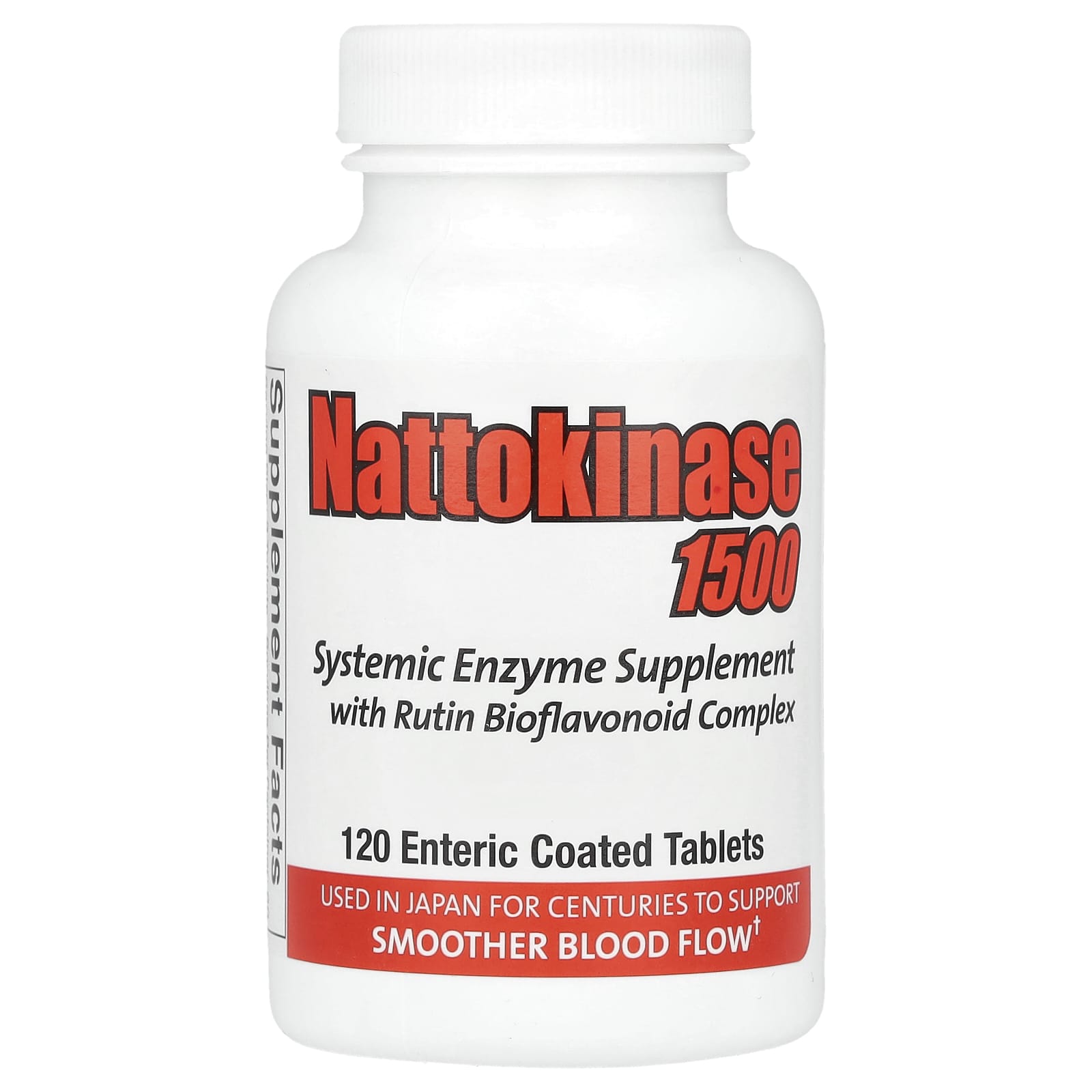 Naturally Vitamins Nattokinase 1500, Systemic Enzyme Supplement, 120 Enteric Coated Tablets — Tunisie