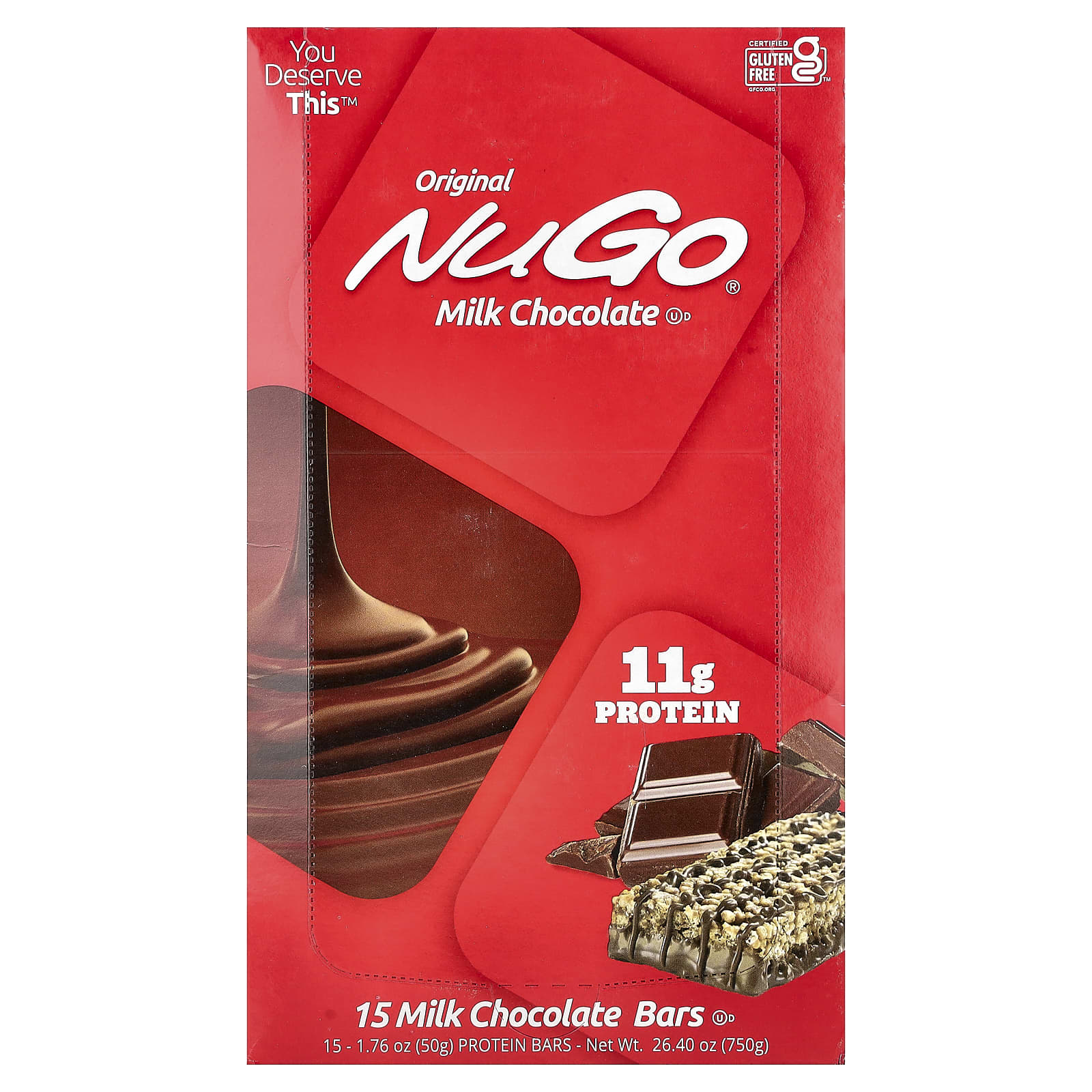 NuGo Nutrition Original Protein Bar – Milk Chocolate – 50 g — Tunisie