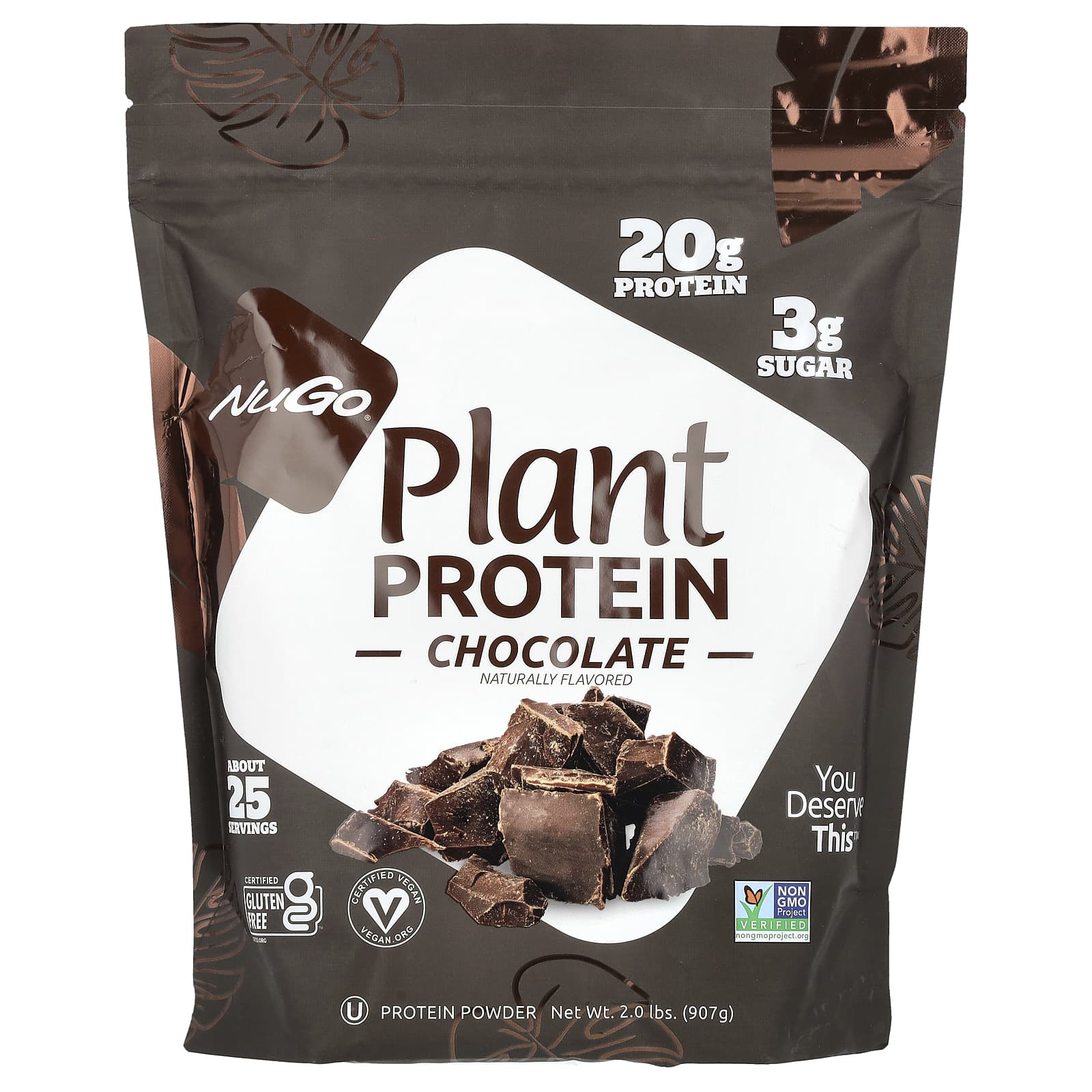 NuGo Nutrition Plant Protein – Chocolate – 907 g — Tunisie