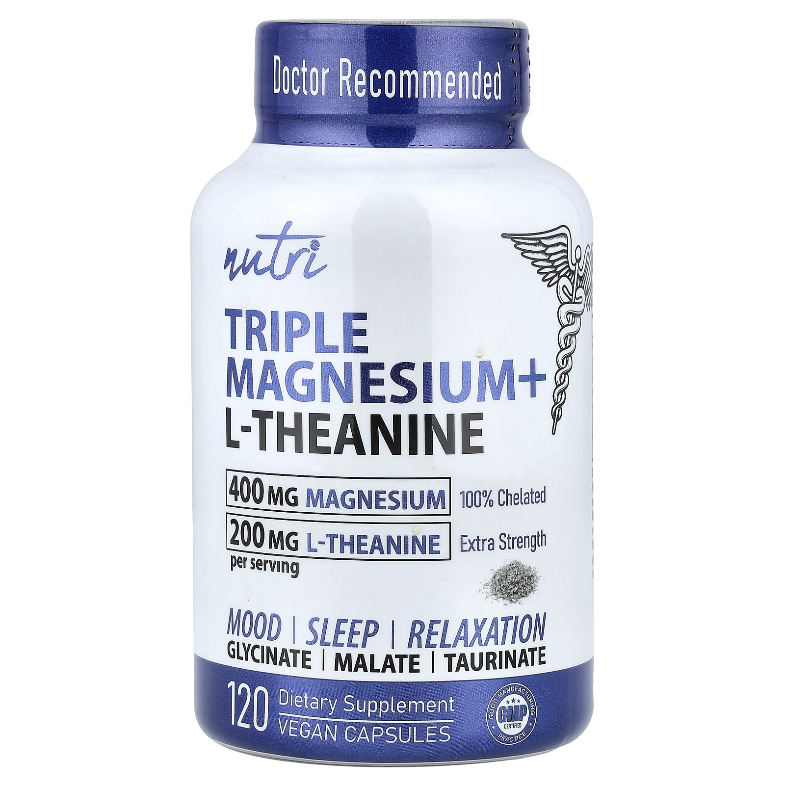 Nutri Triple Magnesium + L Theanine – 120 gélules véganes — Tunisie