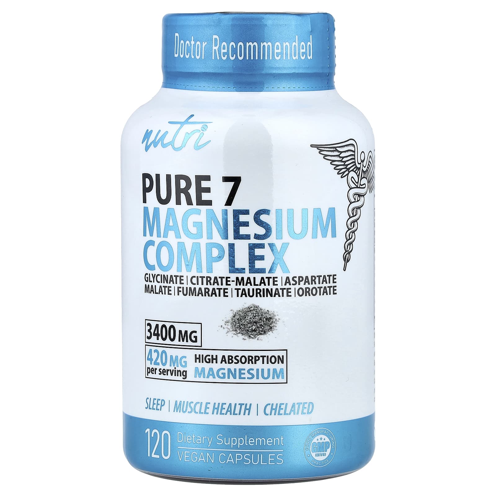 Nutri Pure 7 Magnesium Complex – 120 gélules véganes — Tunisie