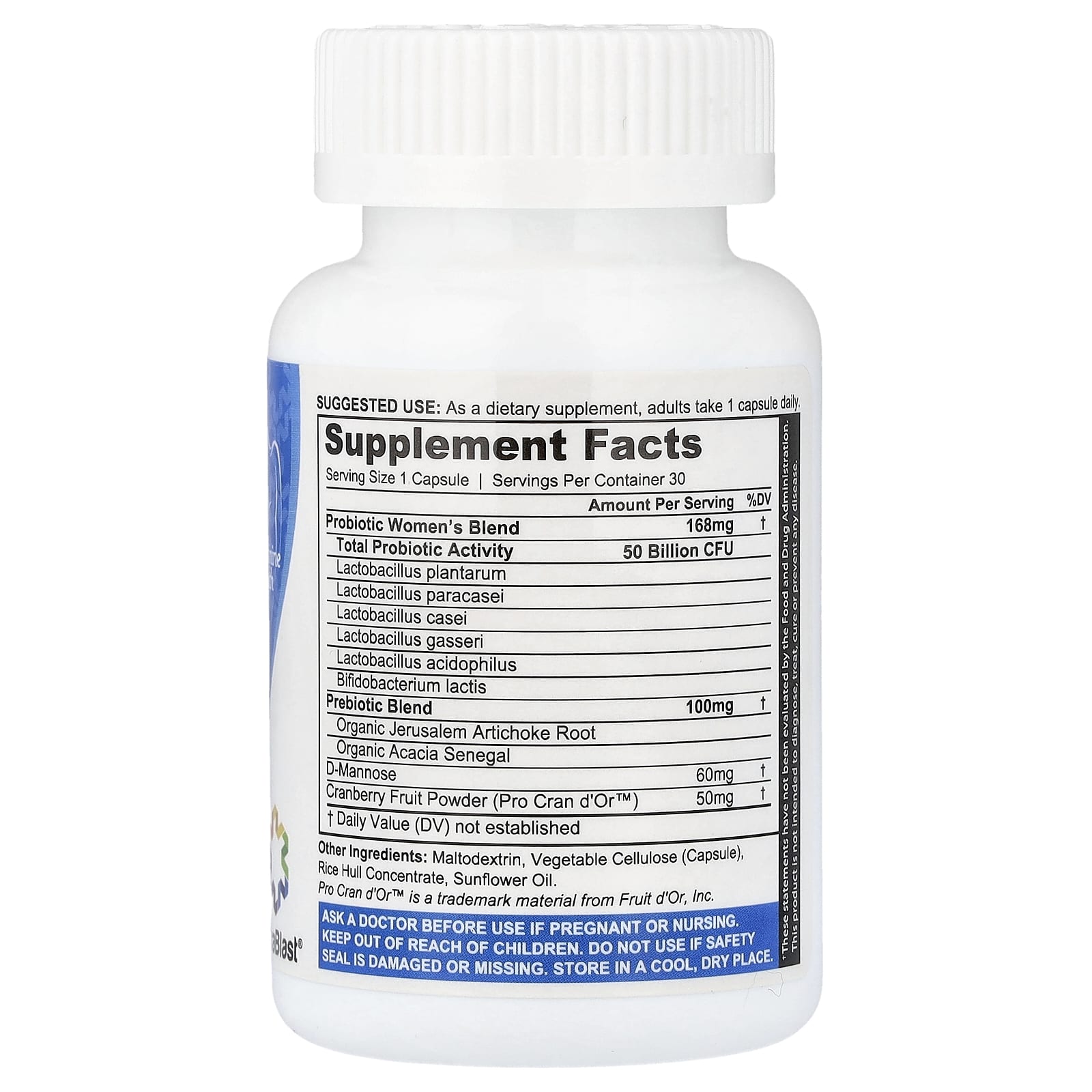 NutraBlast Women's Probiotics – 30 gélules — photo 2 sur 2
