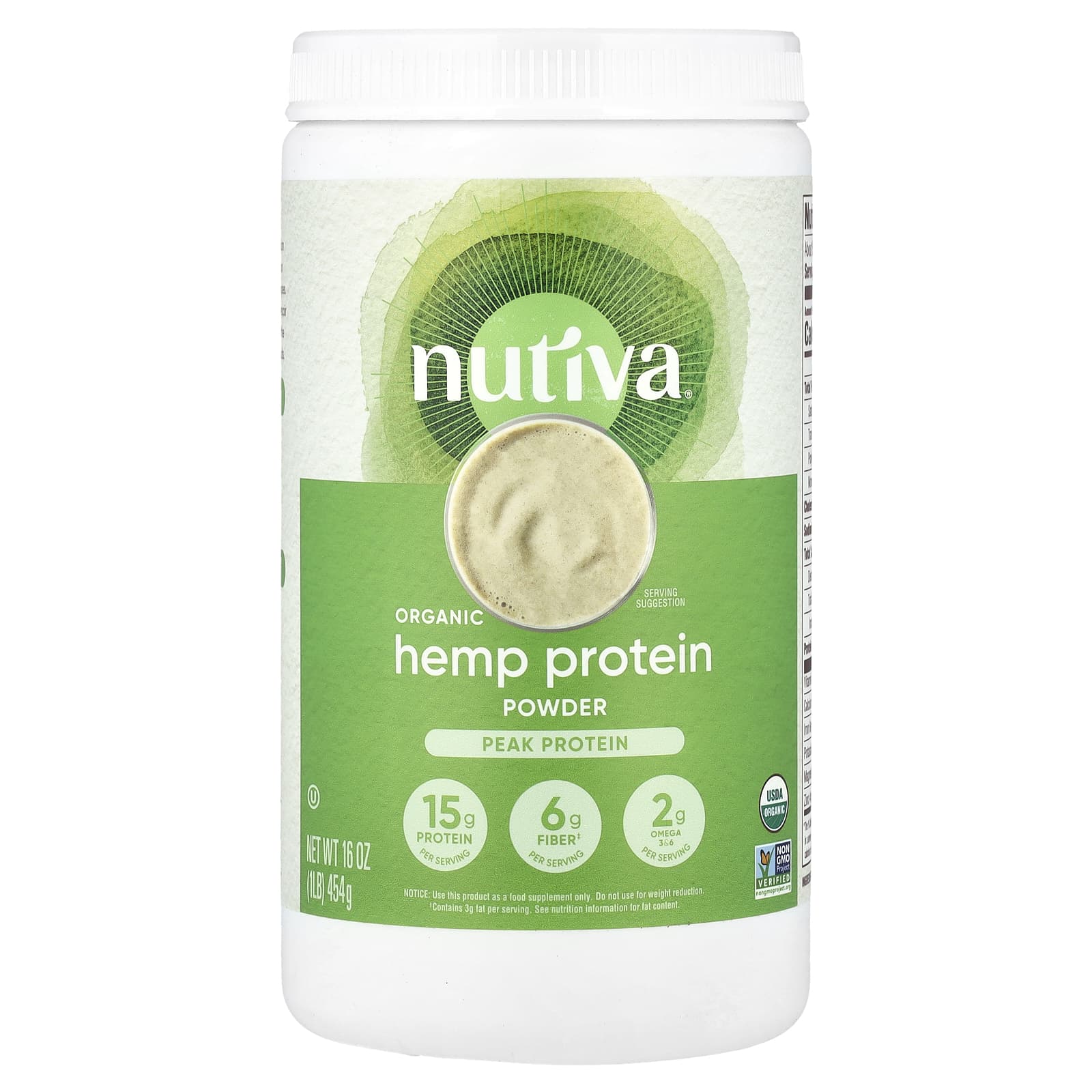 Nutiva Organic Hemp Protein Powder – 454 g — Tunisie