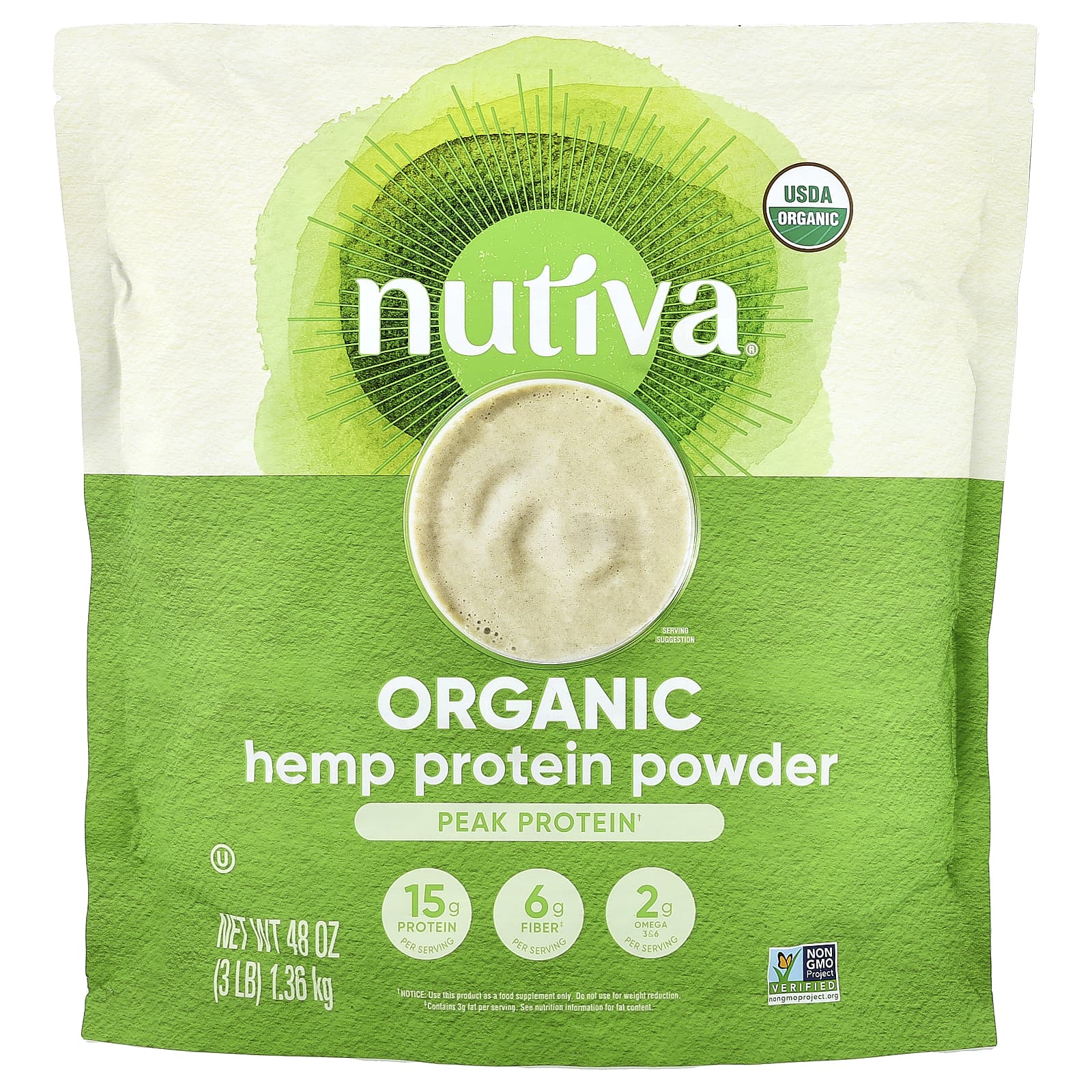 Nutiva Organic Hemp Protein Powder – 1,36 kg — Tunisie