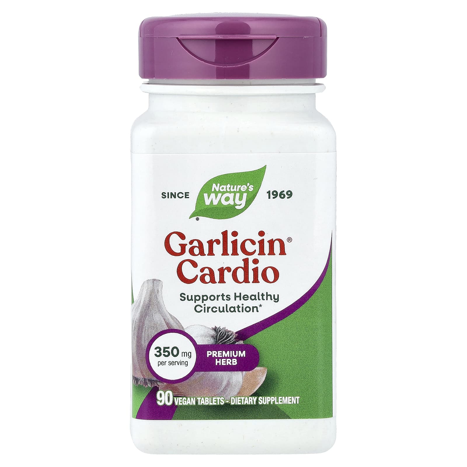 Nature's Way Garlicin Cardio – 90 comprimés véganes – 350 mg — Tunisie