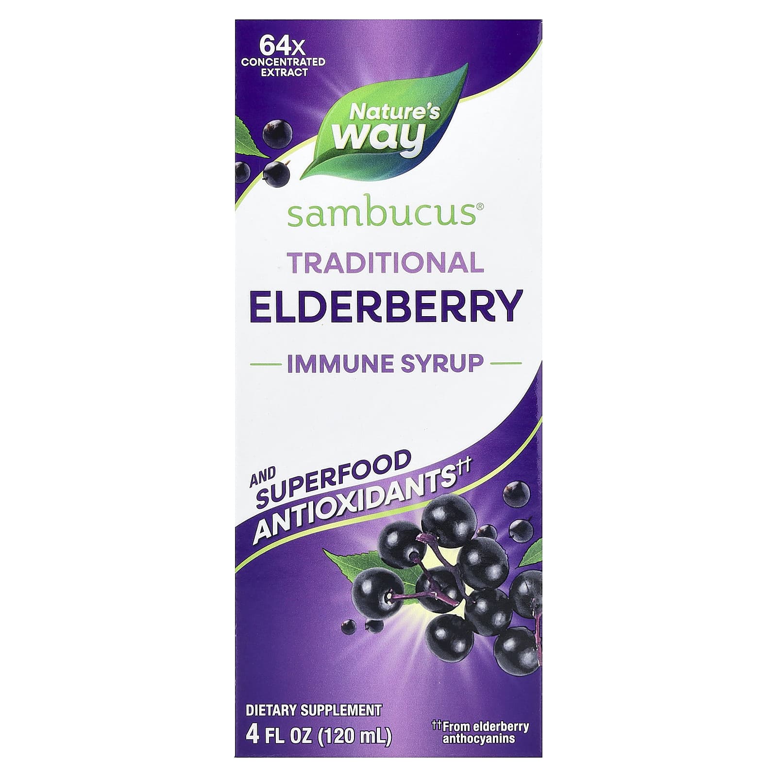 Nature's Way Sambucus, Traditional Immune Syrup – Elderberry – 120 ml — Tunisie