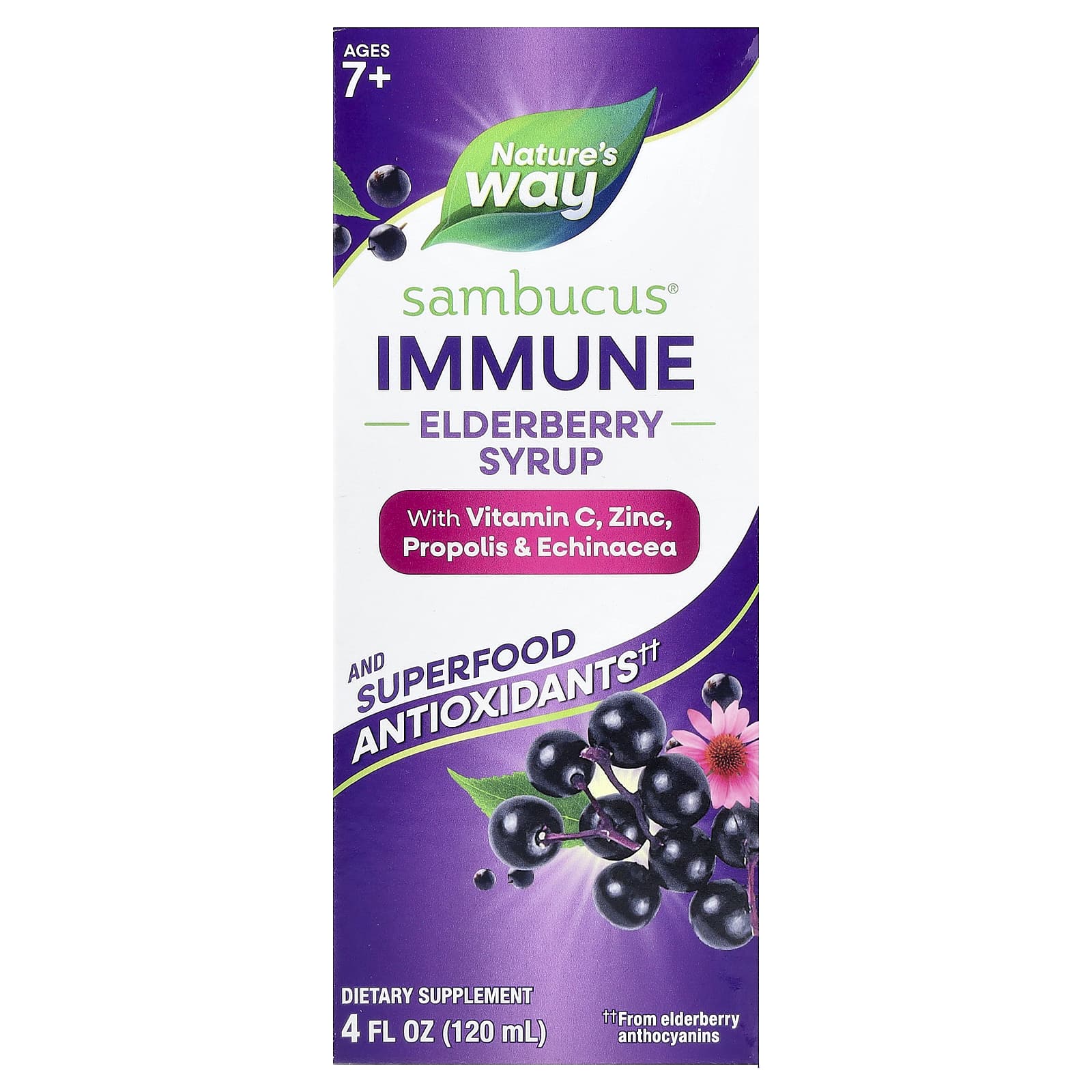 Nature's Way Sambucus – Immune Elderberry Syrup – 120 ml — Tunisie