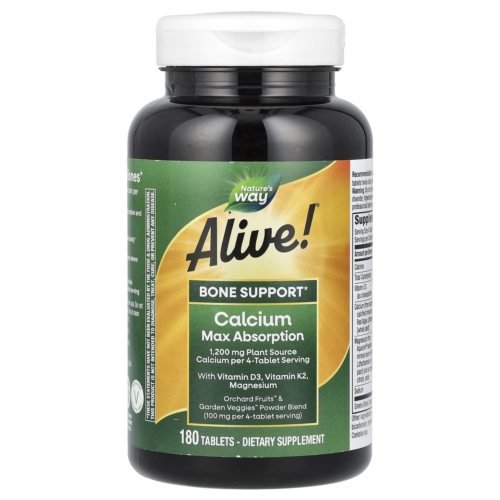 Nature's Way Alive! Calcium Max Absorption – 180 comprimés — Tunisie