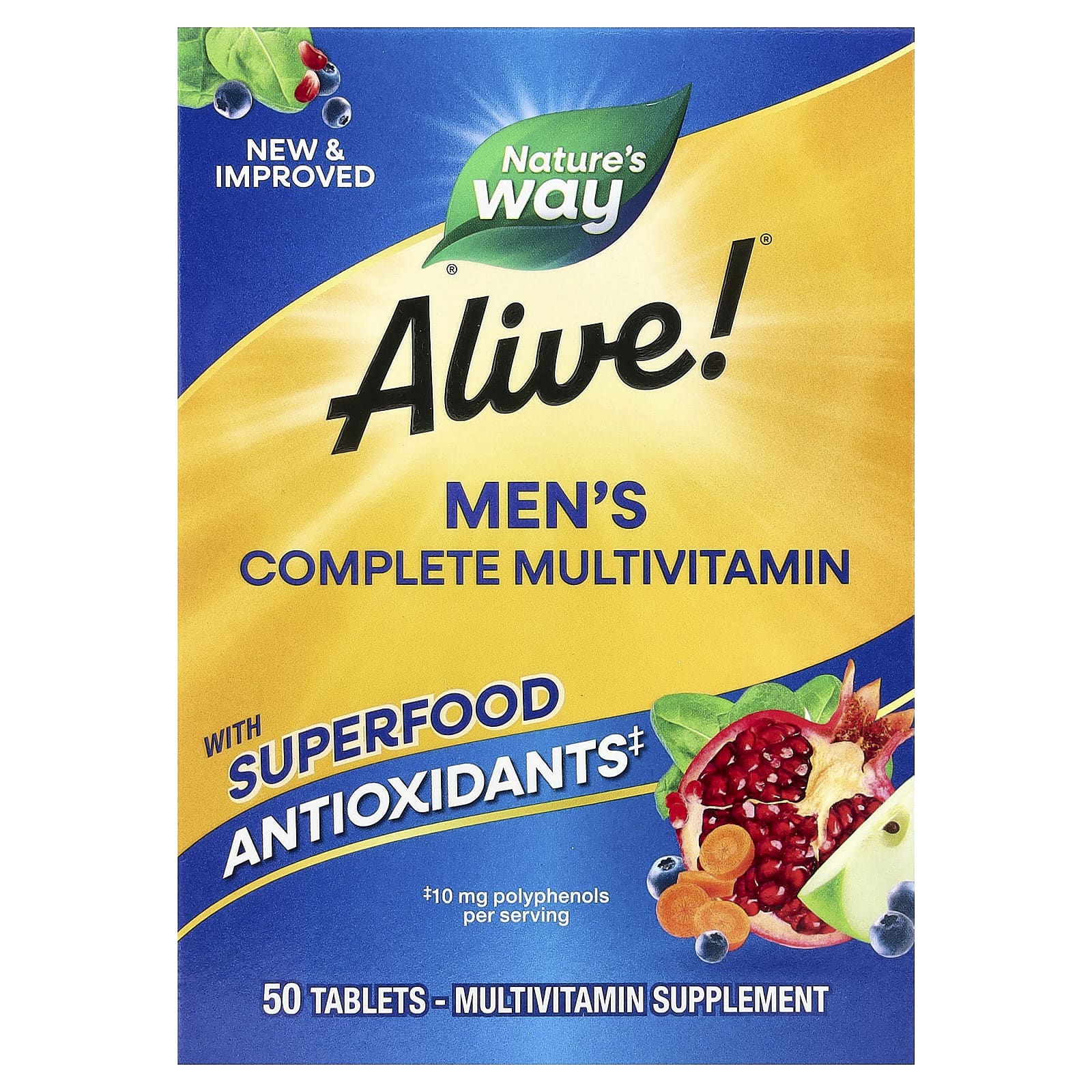 Nature's Way Alive! Men's Complete Multivitamin – 50 comprimés — Tunisie