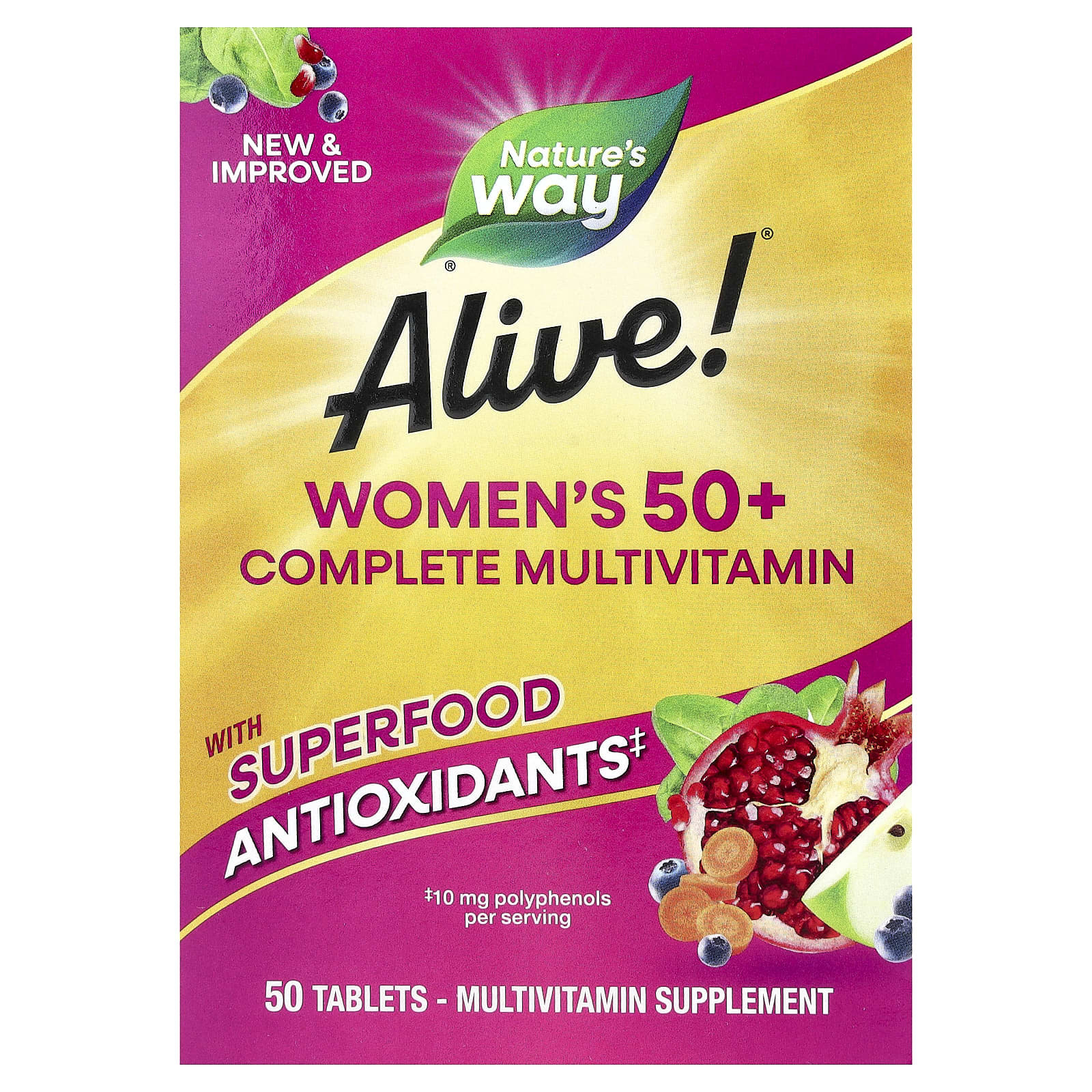 Nature's Way Alive! Women's 50+ Complete Multivitamin – 50 comprimés — Tunisie