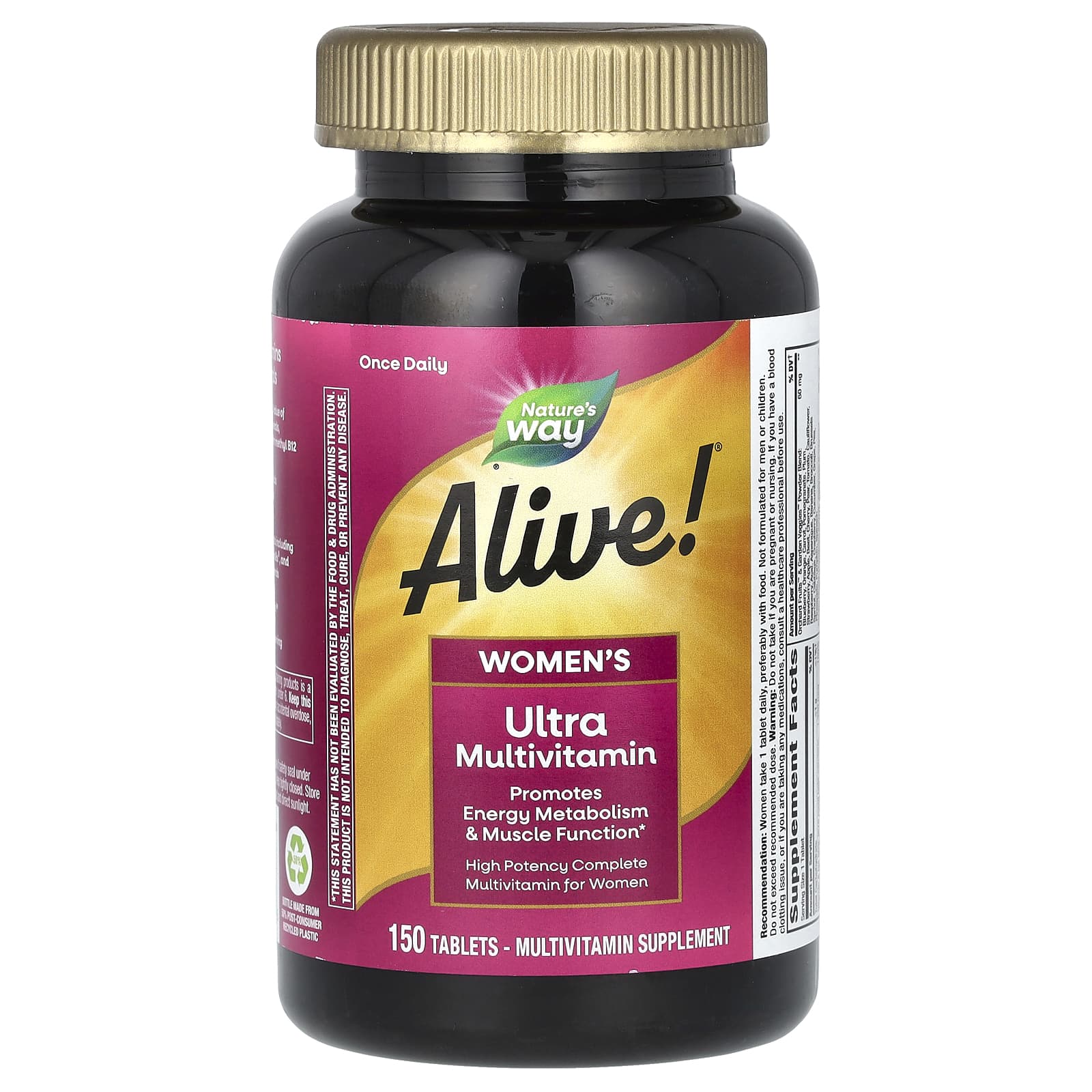 Nature's Way Alive! Women's Ultra Multivitamin – 150 comprimés — Tunisie