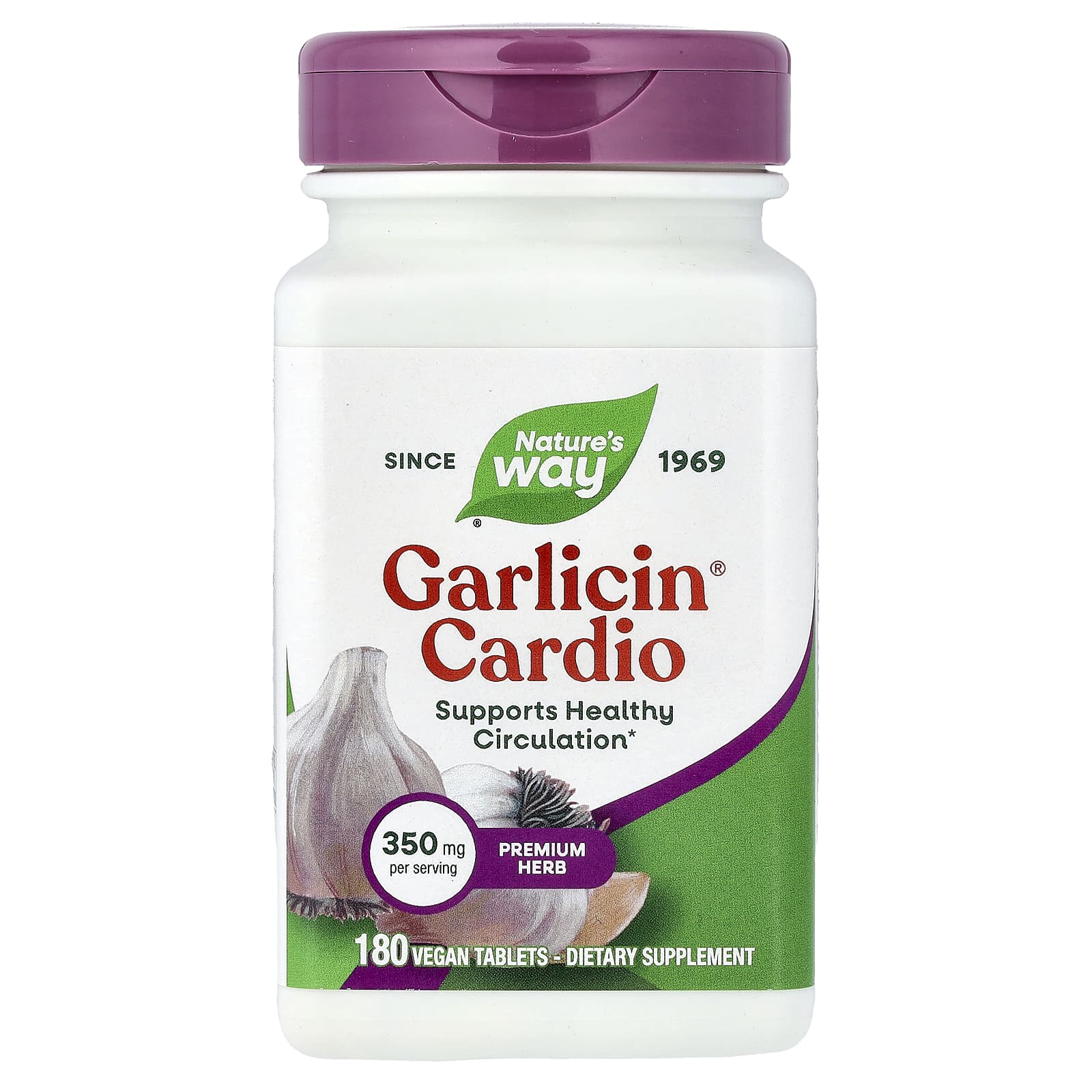 Nature's Way Garlicin Cardio – 180 comprimés véganes – 350 mg — Tunisie