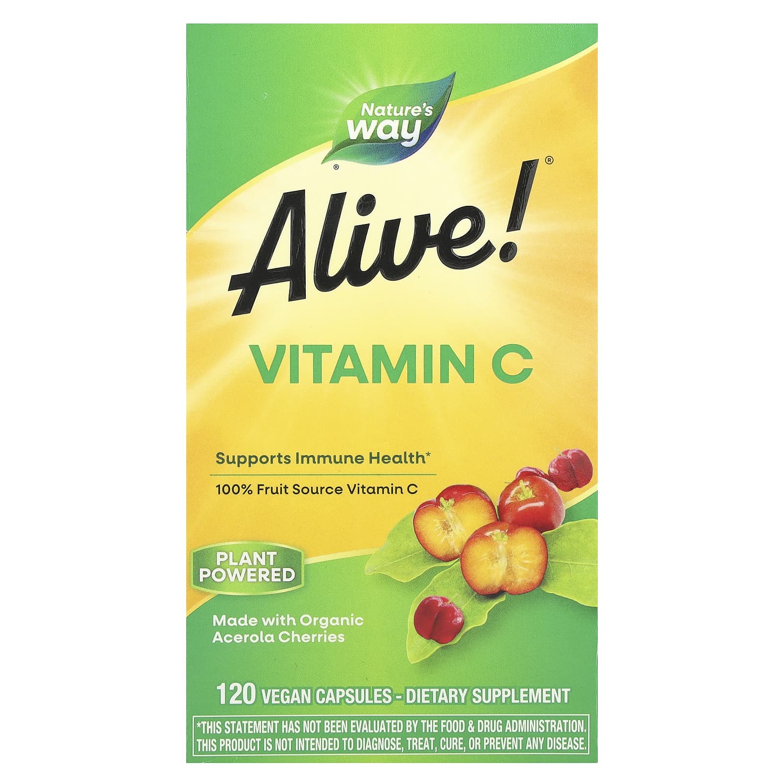 Nature's Way Alive!, Vitamin C – 120 gélules véganes — Tunisie