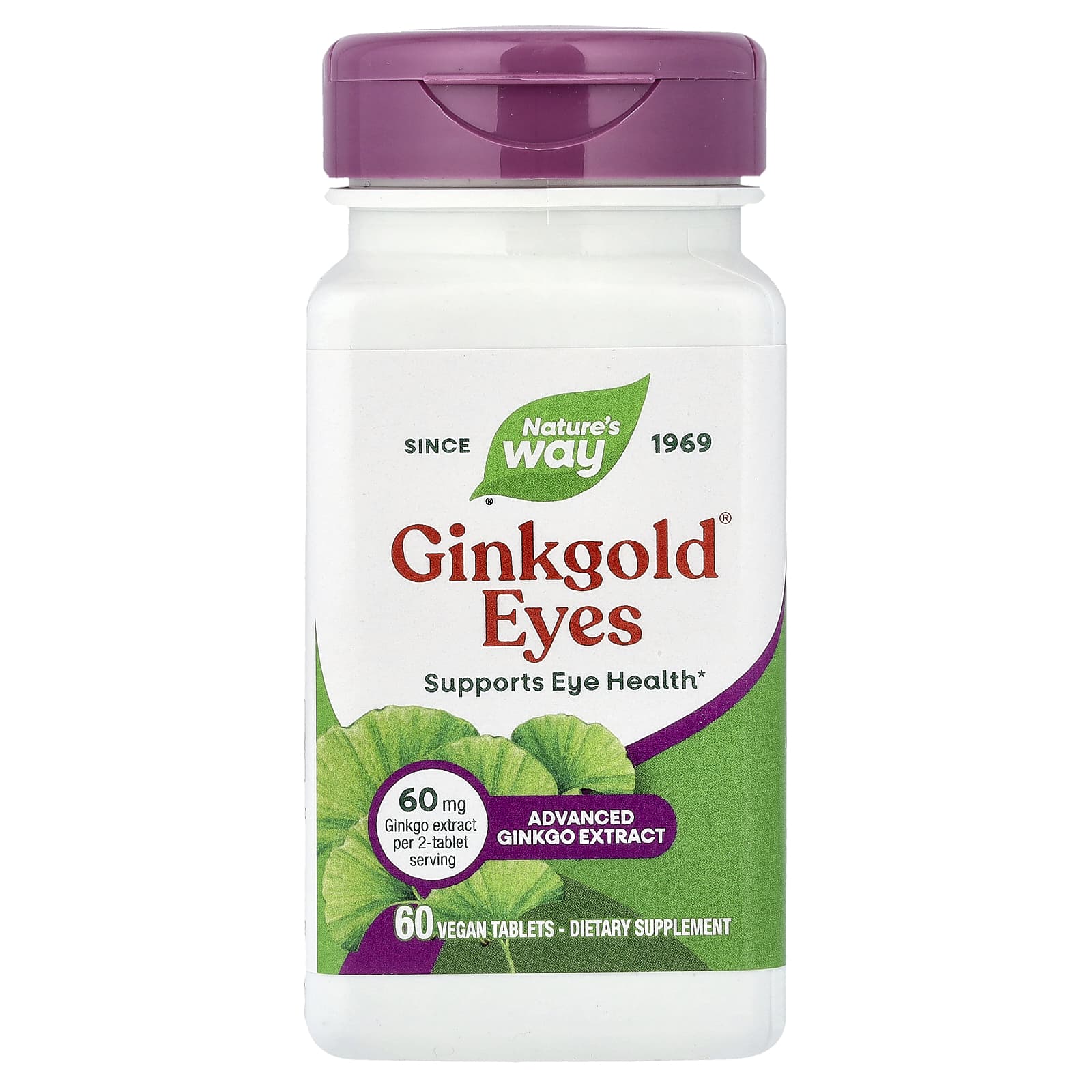 Nature's Way Ginkgold Eyes, 60 Vegan Tablets — Tunisie