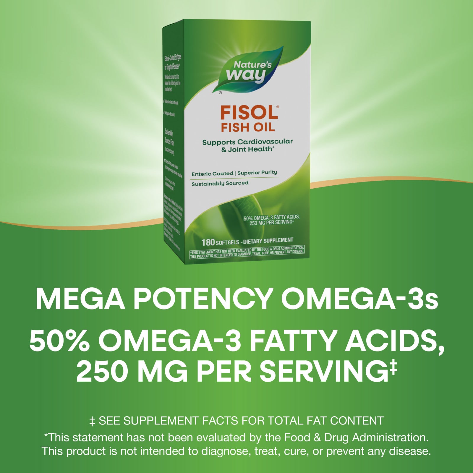 Nature's Way Fisol Fish Oil – 180 capsules molles — étiquette 3