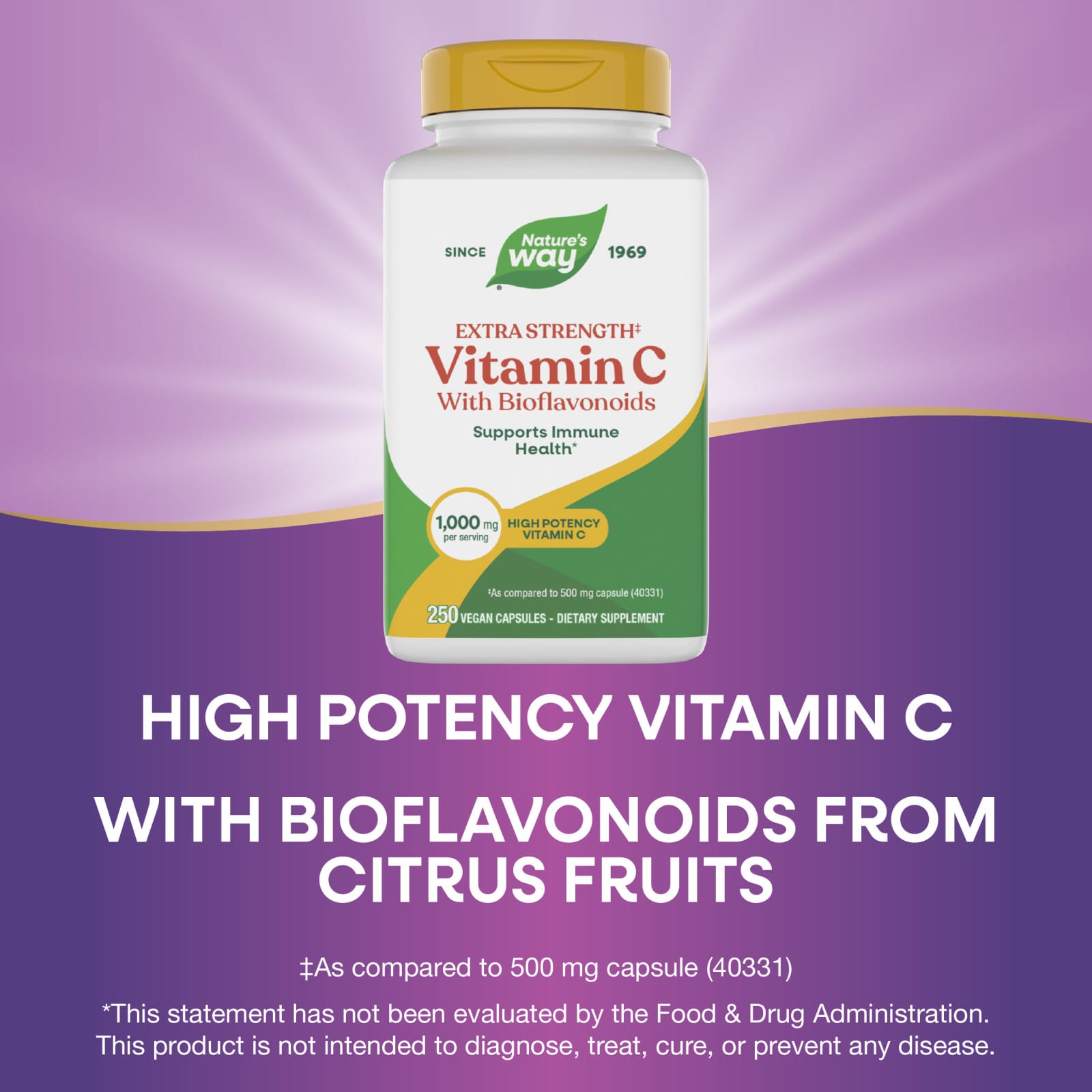 Nature's Way Vitamin C With Bioflavonoids – 250 gélules véganes — étiquette 3
