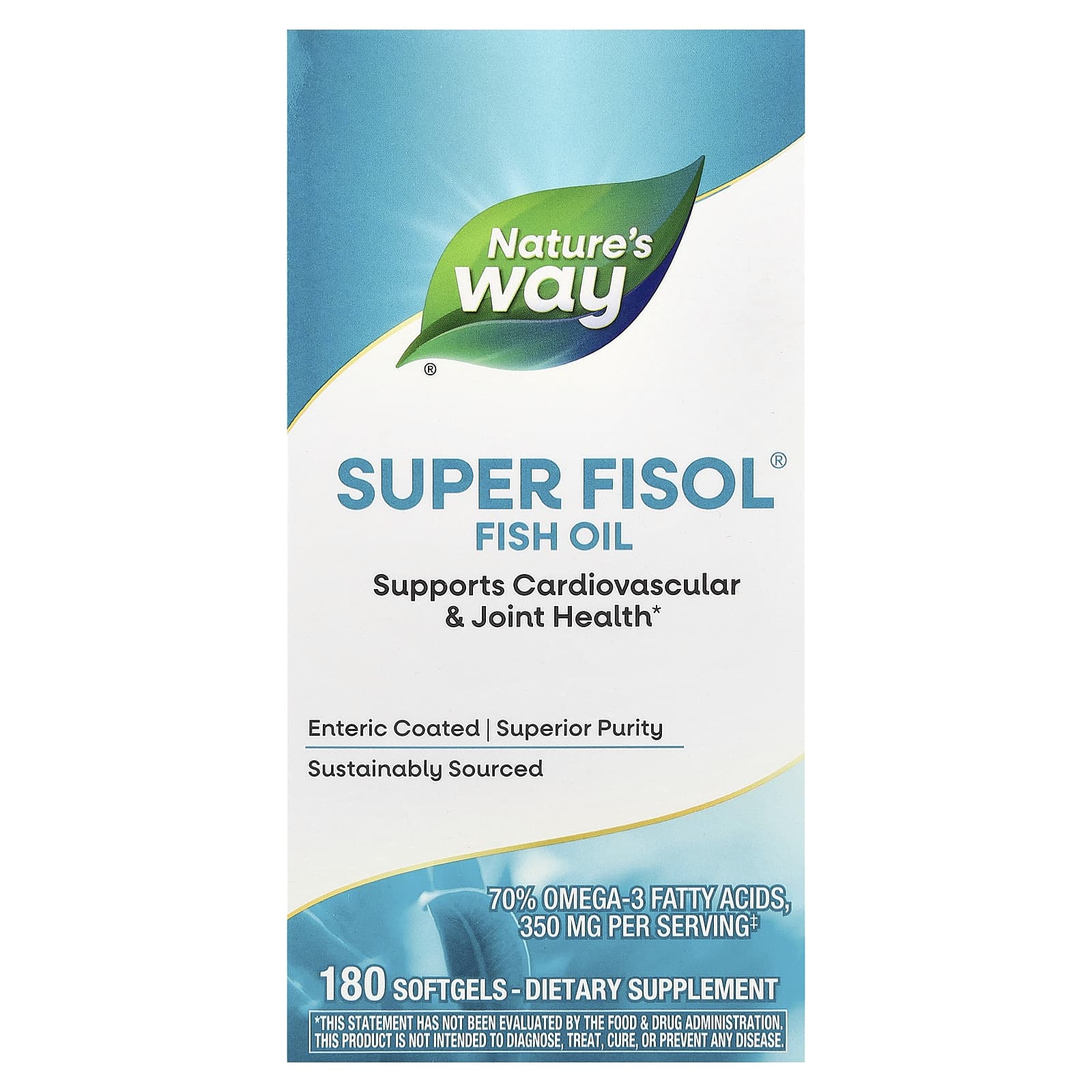 Nature's Way Super Fisol Fish Oil – 180 capsules molles — Tunisie