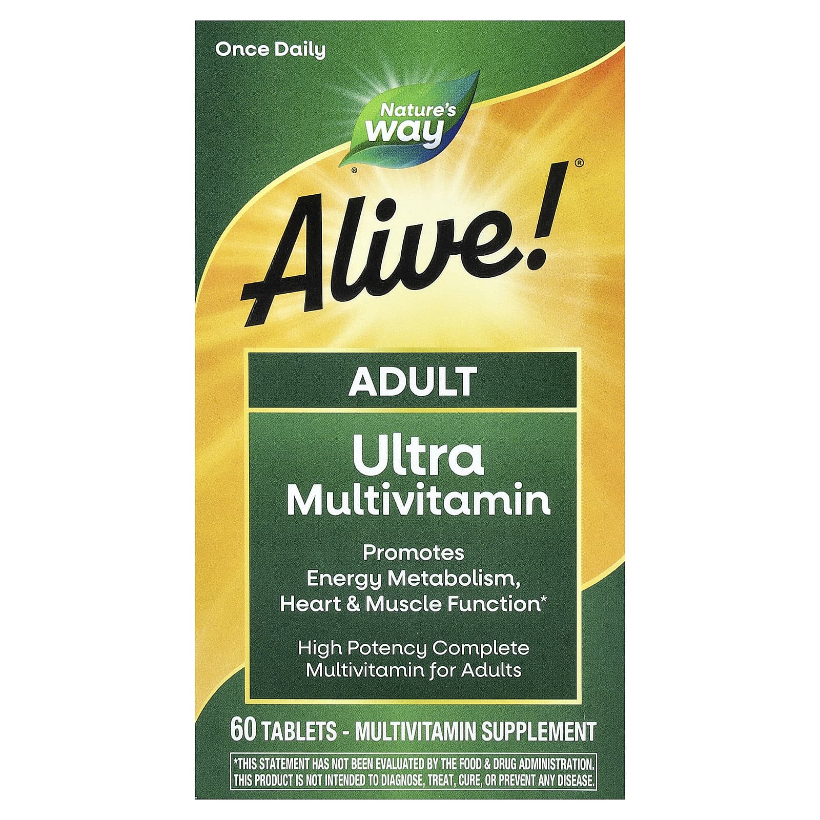 Nature's Way Alive! Adult Ultra Multivitamin – 60 comprimés — Tunisie