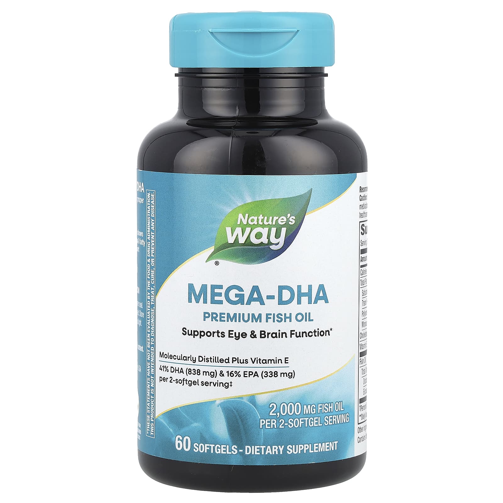 Nature's Way Mega-DHA Premium Fish Oil – 60 capsules molles — Tunisie