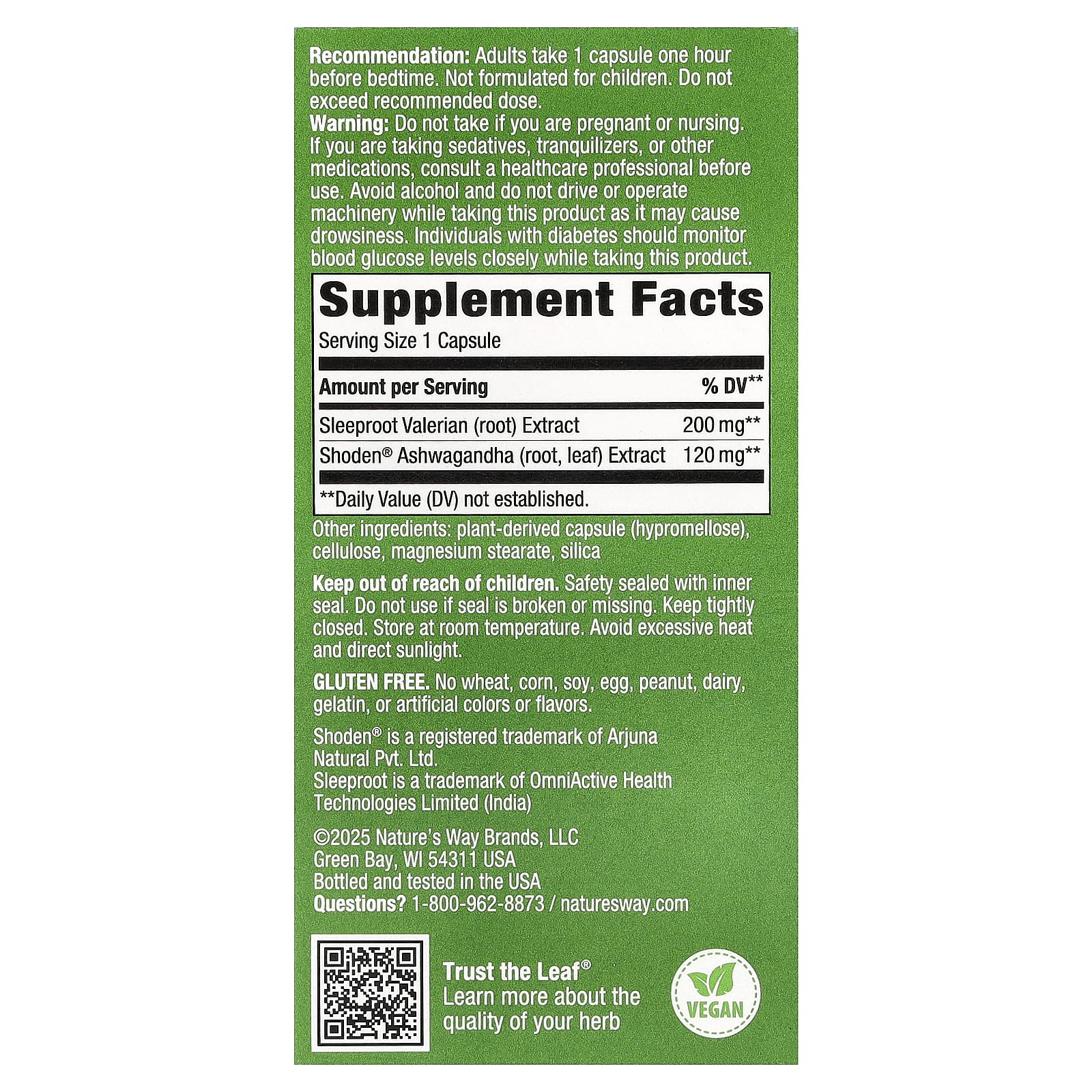 Nature's Way Rest & Restore, Melatonin Free – 30 gélules — photo 2 sur 2