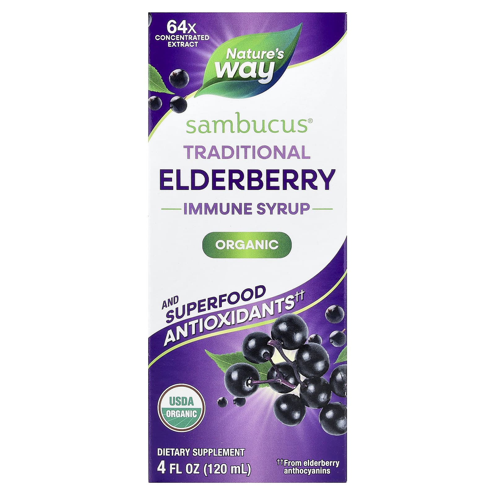 Nature's Way Sambucus, Traditional Immune Syrup – Elderberry – Ages 7+ – 120 ml — Tunisie