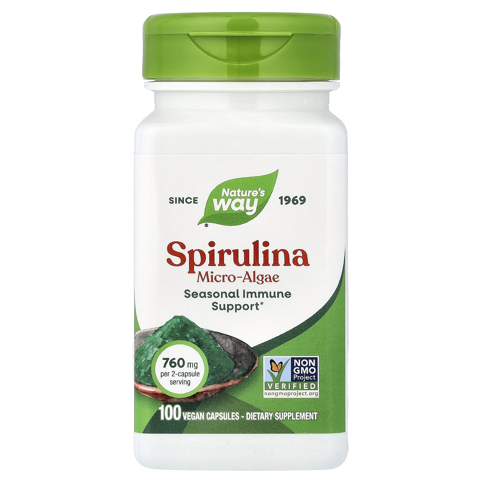 Nature's Way Spirulina Micro-Algae – 100 gélules véganes — Tunisie
