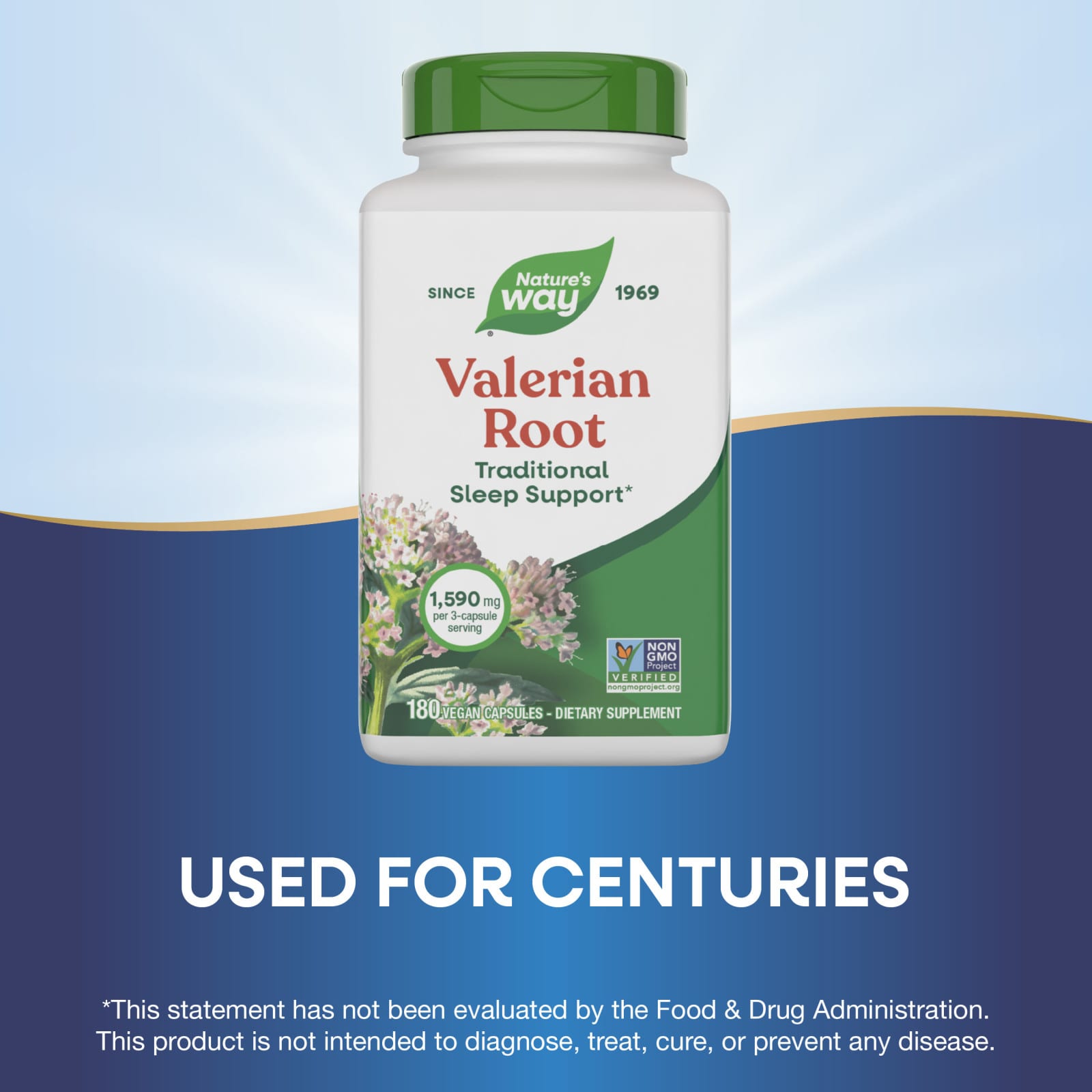 Nature's Way Valerian Root – 180 gélules véganes — étiquette 4