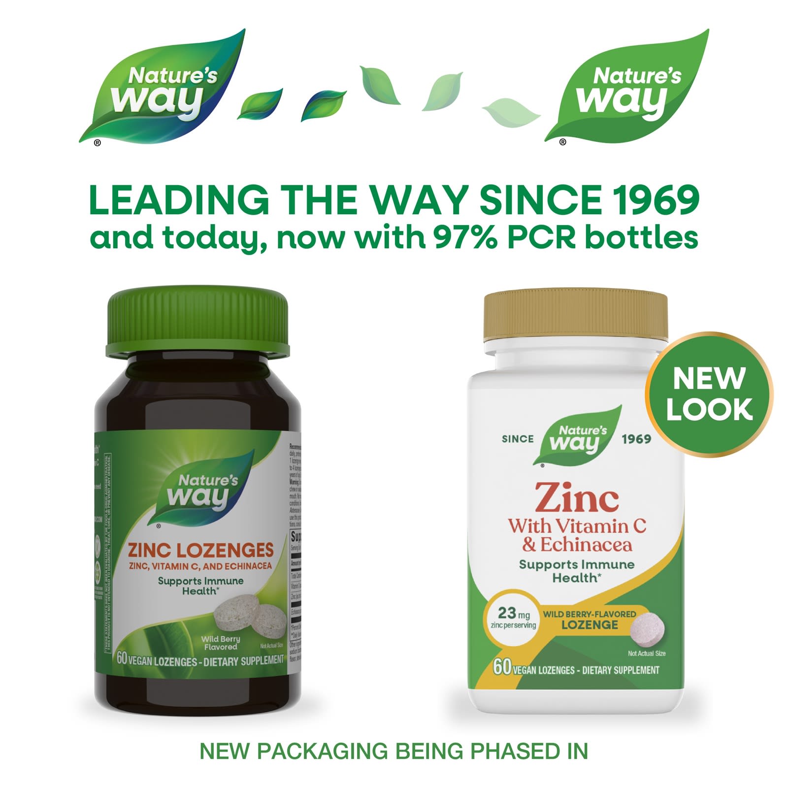 Nature's Way Zinc with Vitamin C & Echinacea, 60 Vegan Lozenges – Wild Berry — étiquette 1