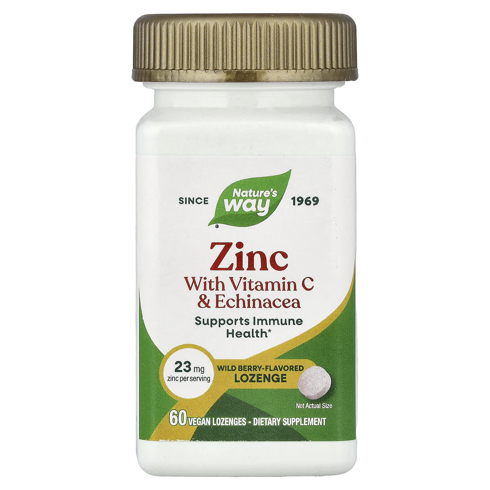 Nature's Way Zinc with Vitamin C & Echinacea, 60 Vegan Lozenges – Wild Berry — Tunisie