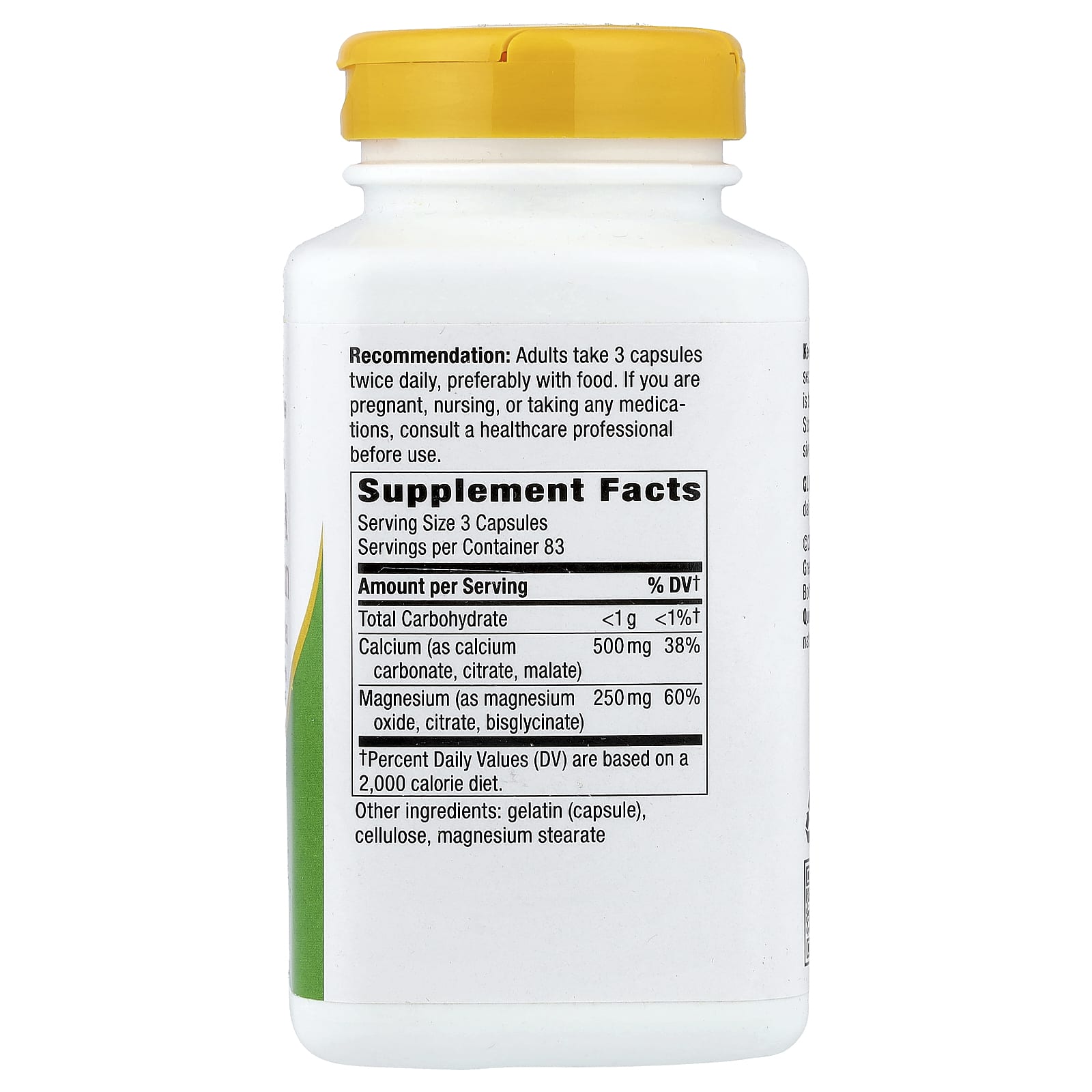 Nature's Way Calcium & Magnesium Mineral Complex – 250 gélules — photo 2 sur 2