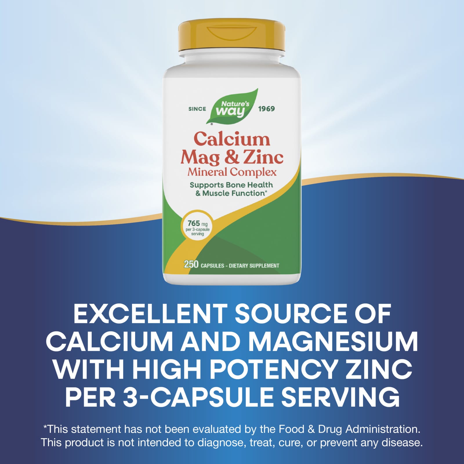 Nature's Way Calcium, Mag & Zinc Mineral Complex – 250 gélules — étiquette 3