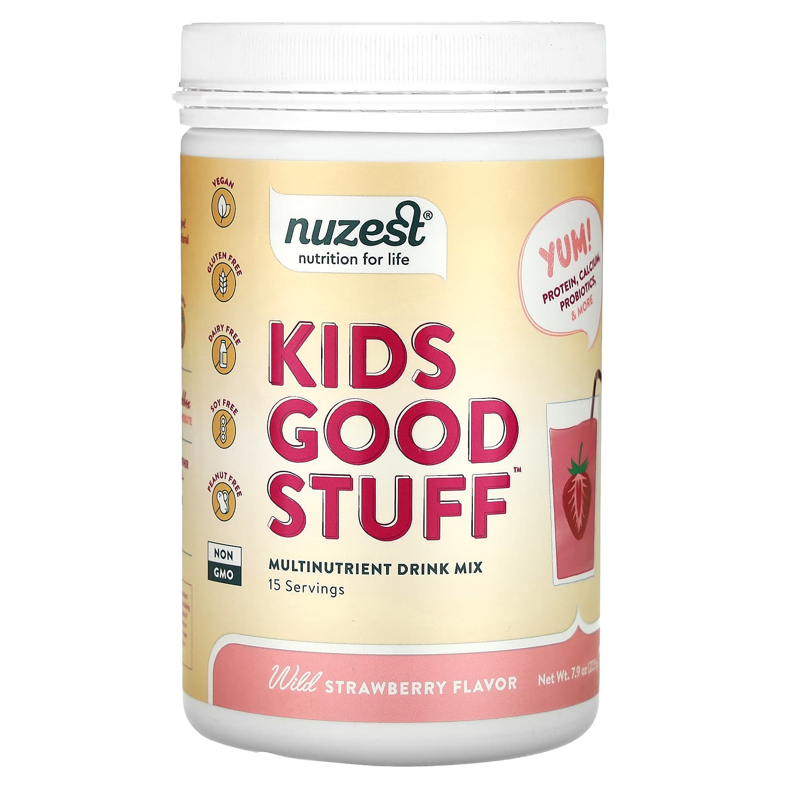 Nuzest Kids Good Stuff, Multinutrient Drink Mix – Wild Strawberry – 225 g — Tunisie