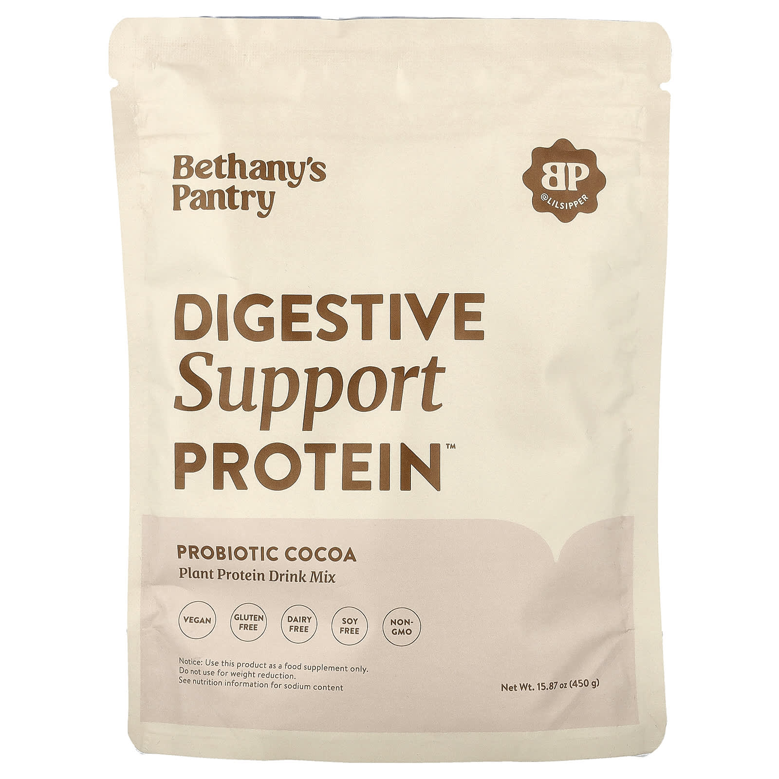 Nuzest Bethany's Pantry, Digestive Support Protein, Probiotic Cocoa – 450 g — Tunisie