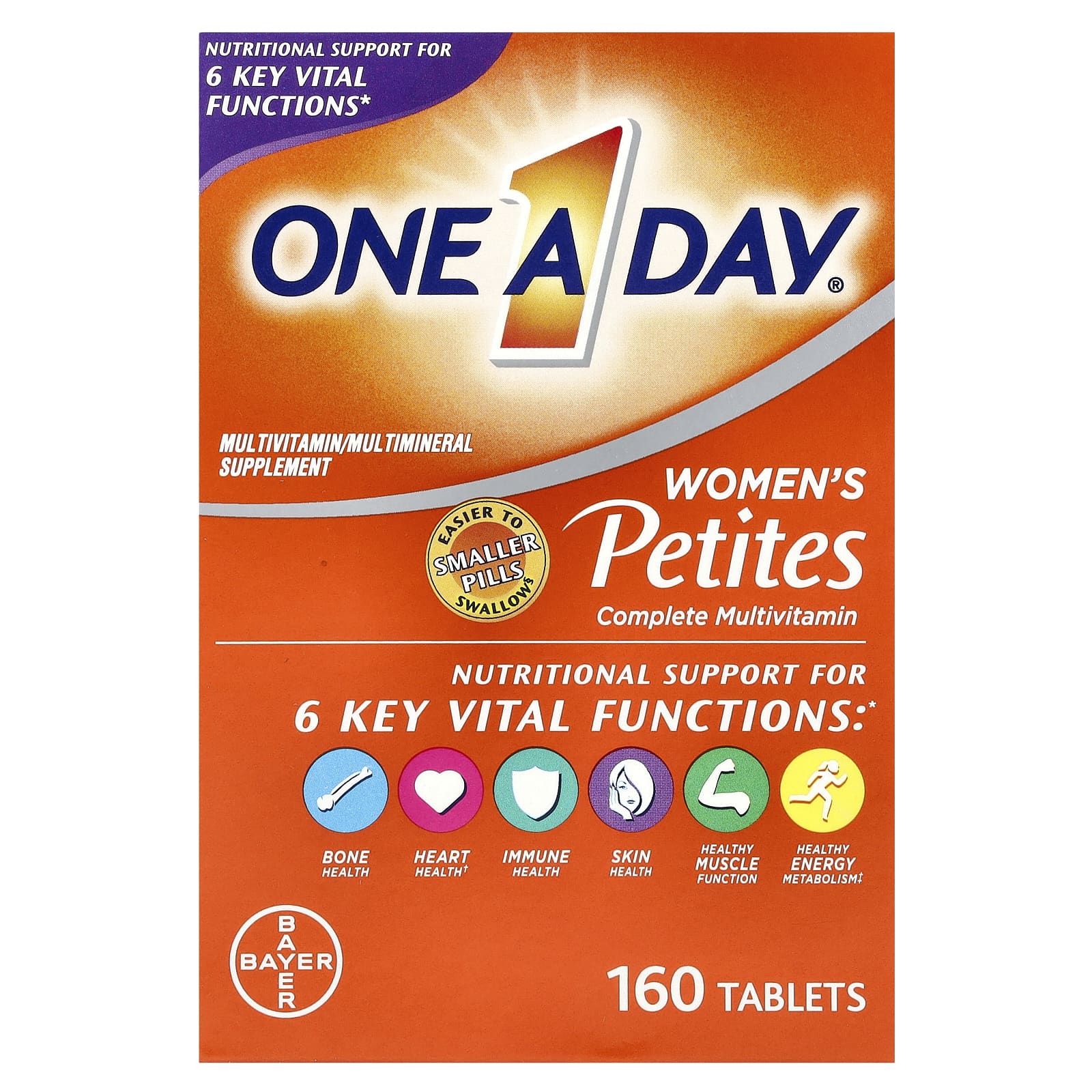 One-A-Day Women's Petites Complete Multivitamin – 160 comprimés — Tunisie