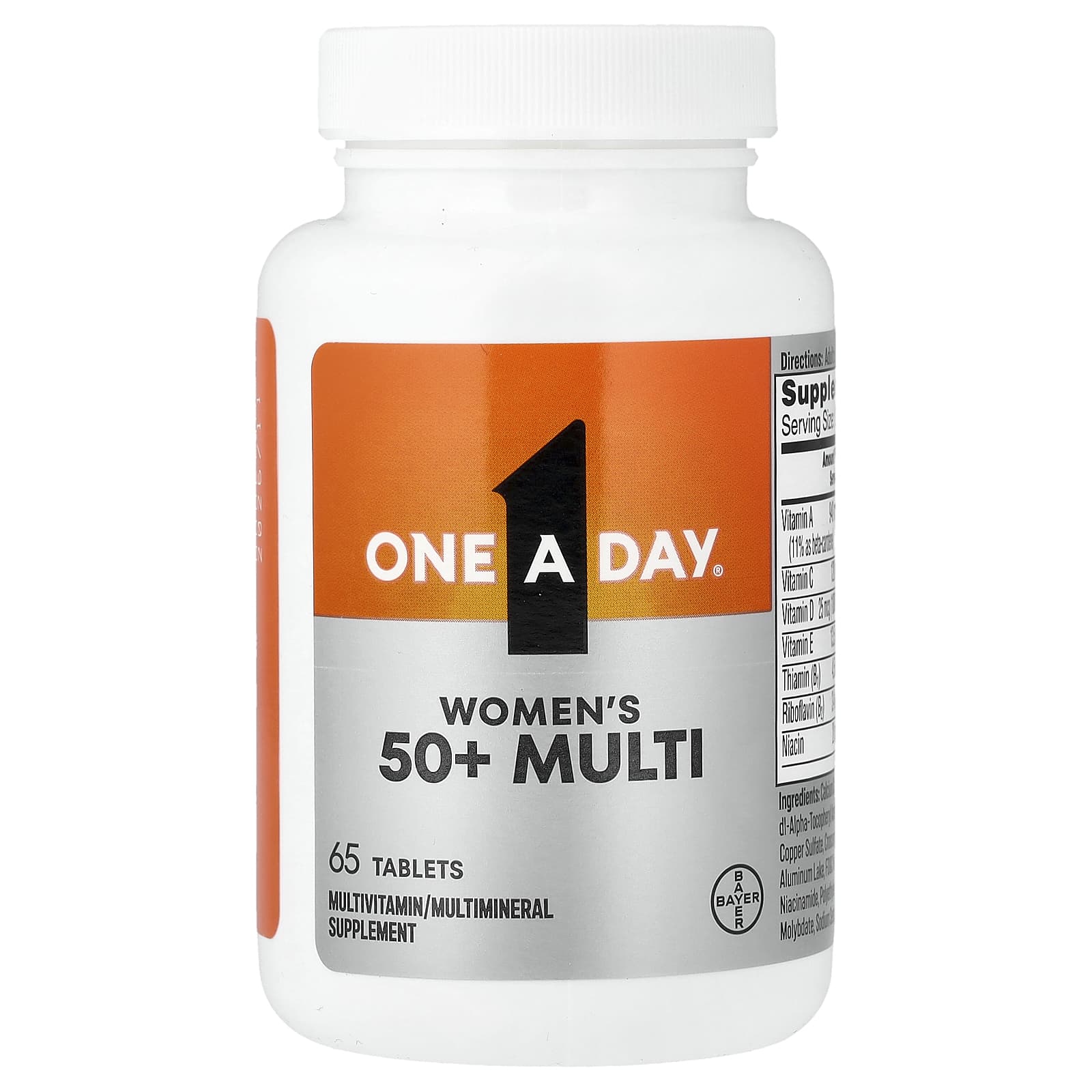 One-A-Day Women’s 50+ Multi – 65 comprimés — étiquette 2