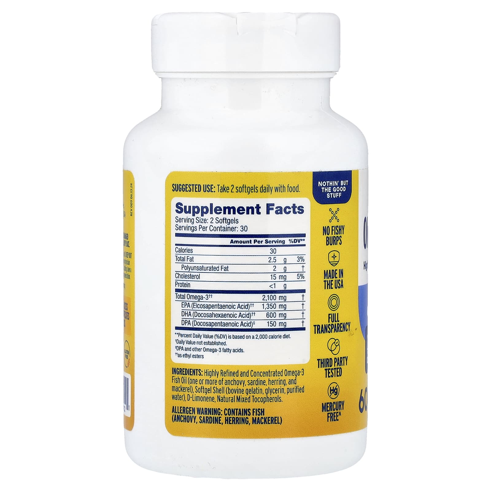 OceanBlue Professional – Orange – 1 050 mg – 60 capsules molles — photo 2 sur 2